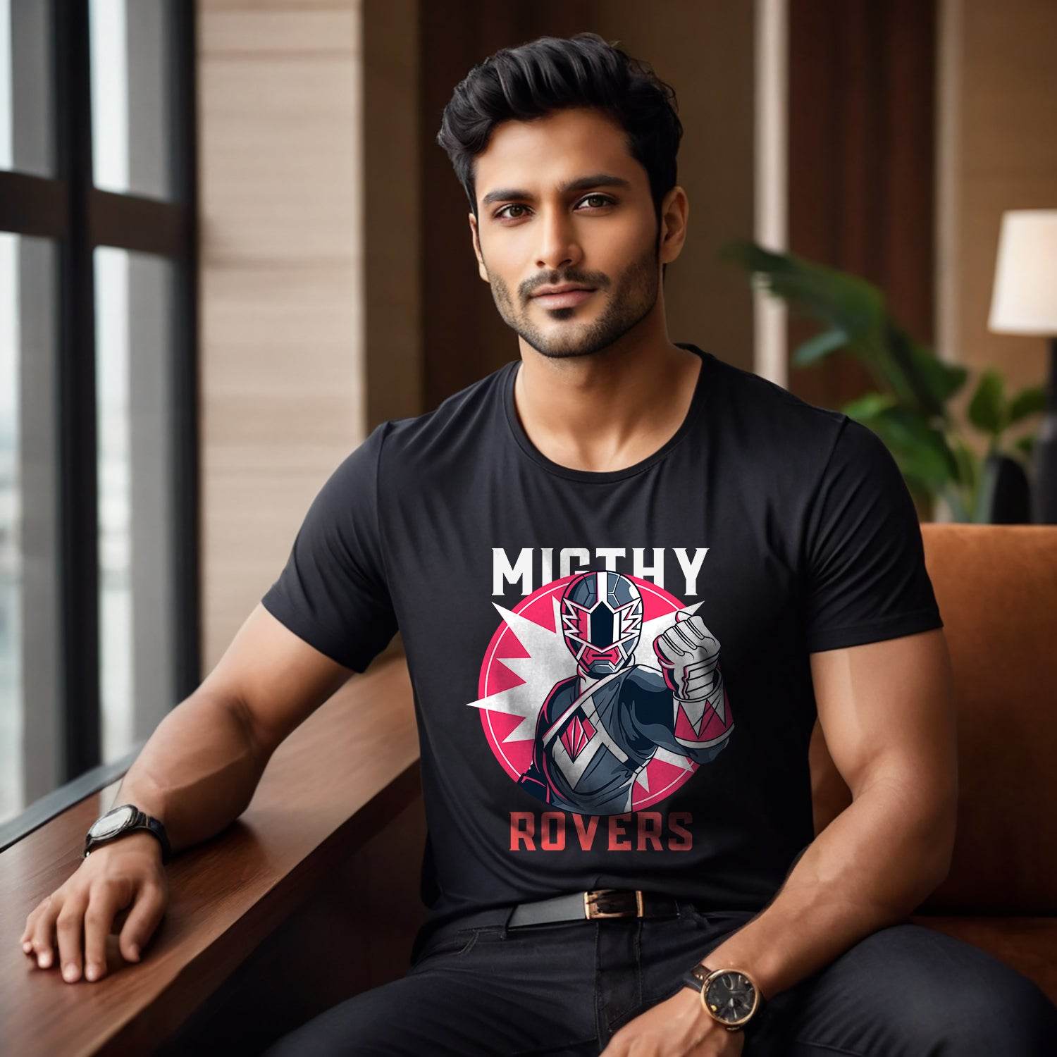 Mighty Rovers - Unisex Round Neck Regular Fit 100% Combed Cotton Half Sleeve T-Shirt - Mojilo Mart