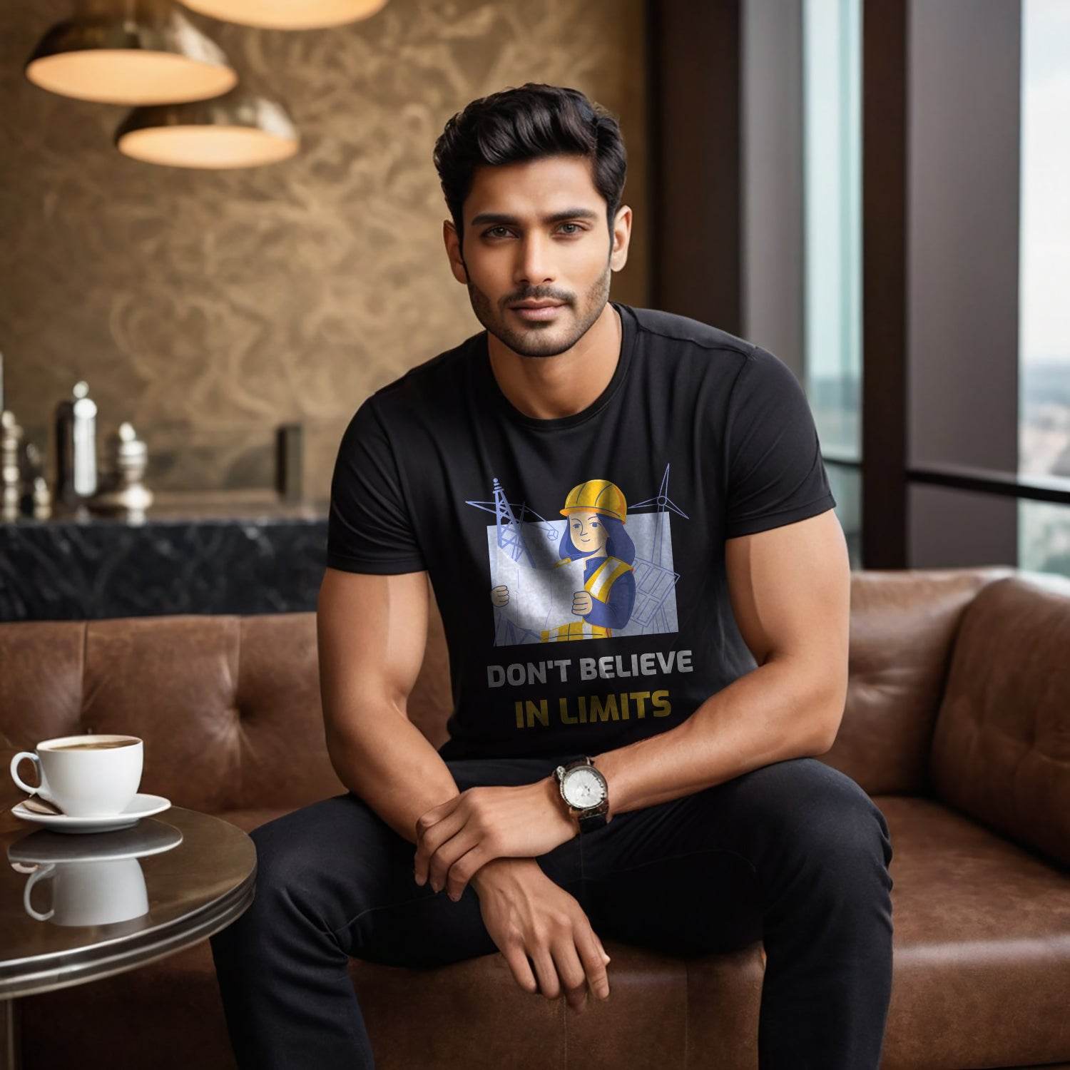 Don_t Believe in Limits - Unisex Round Neck Regular Fit 100% Combed Cotton Half Sleeve T-Shirt - Mojilo Mart