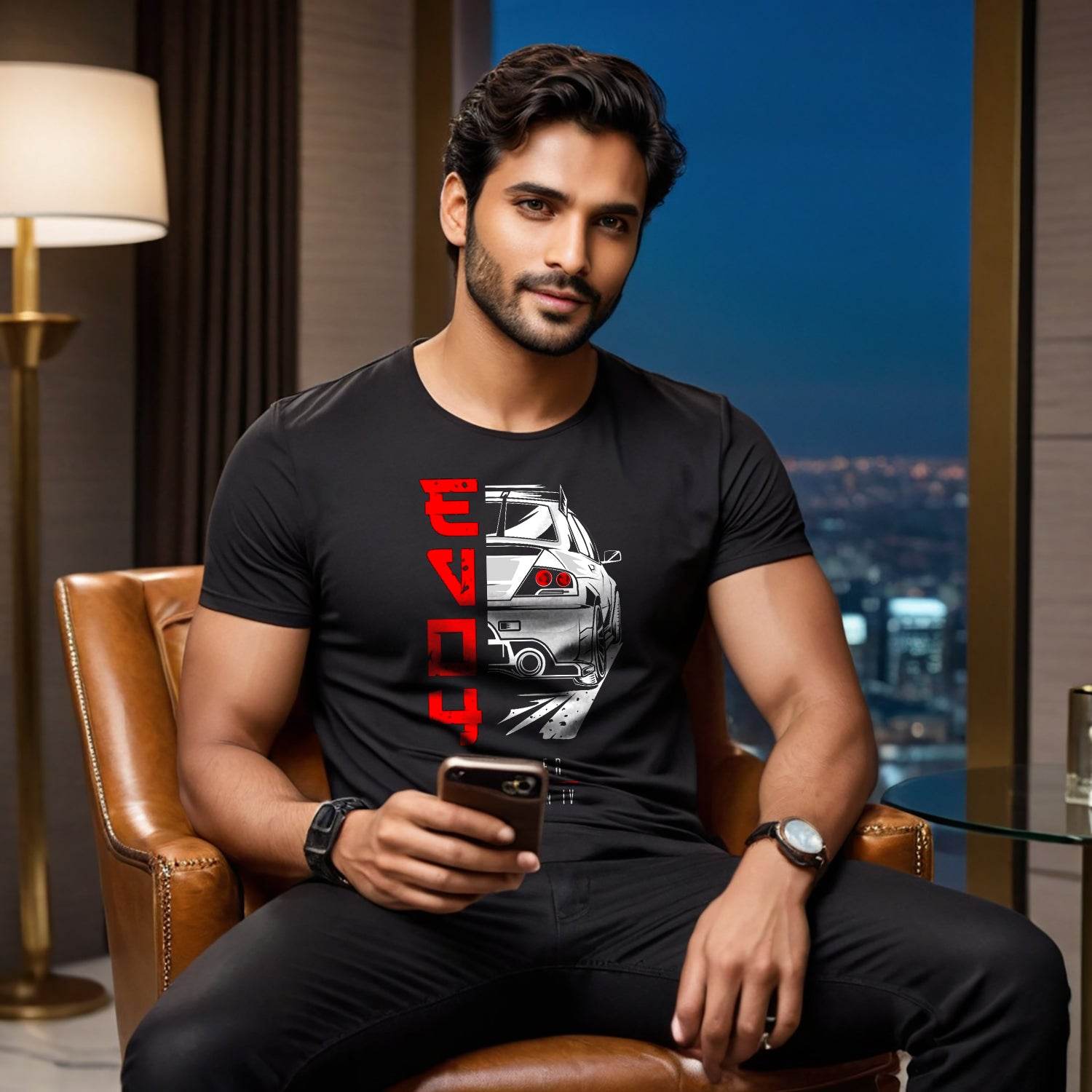 Tuner Import Car Anime - Unisex Round Neck Regular Fit 100% Combed Cotton Half Sleeve T-Shirt - Mojilo Mart