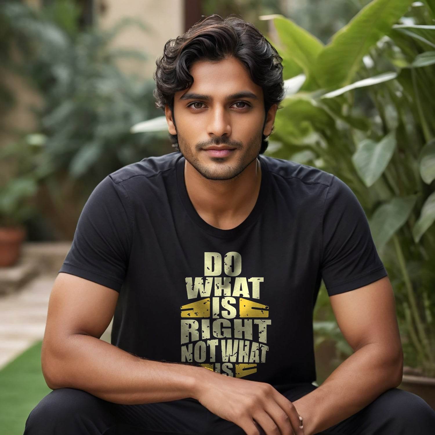 Do What Is Right Not What Is Easy - Unisex Round Neck Regular Fit 100% Combed Cotton Half Sleeve T-Shirt - Mojilo Mart