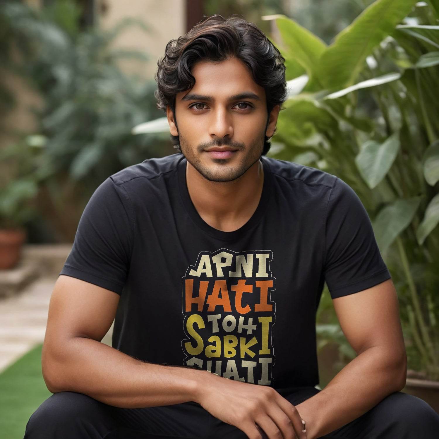 Apni Hati Toh Sabki Phati - Unisex Round Neck Regular Fit 100% Combed Cotton Half Sleeve T-Shirt - Mojilo Mart