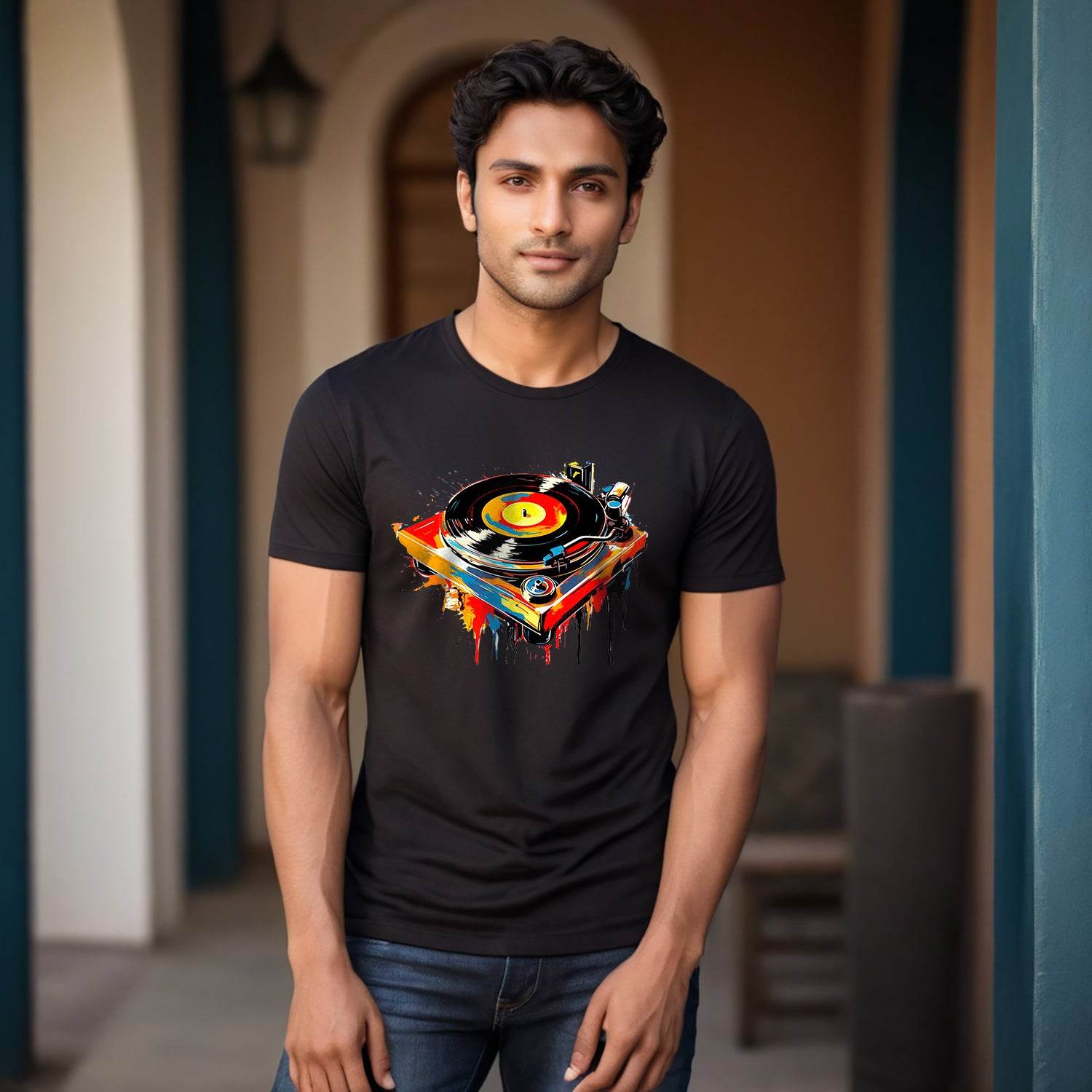 DJ Music and Fun in Every Thread - Unisex Round Neck Regular Fit 100% Combed Cotton Half Sleeve T-Shirt - Mojilo Mart