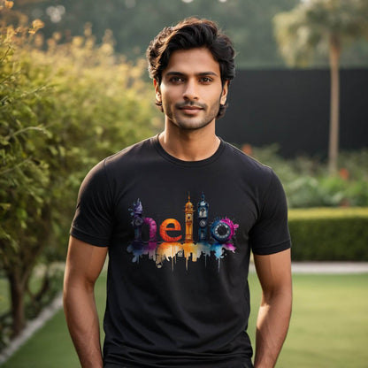 HELLO - Unisex Round Neck Regular Fit 100% Combed Cotton Half Sleeve T-Shirt - Mojilo Mart