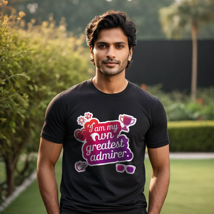 I Am My Greatest Admirer - Unisex Round Neck Regular Fit 100% Combed Cotton Half Sleeve T-Shirt (Copy) - Mojilo Mart