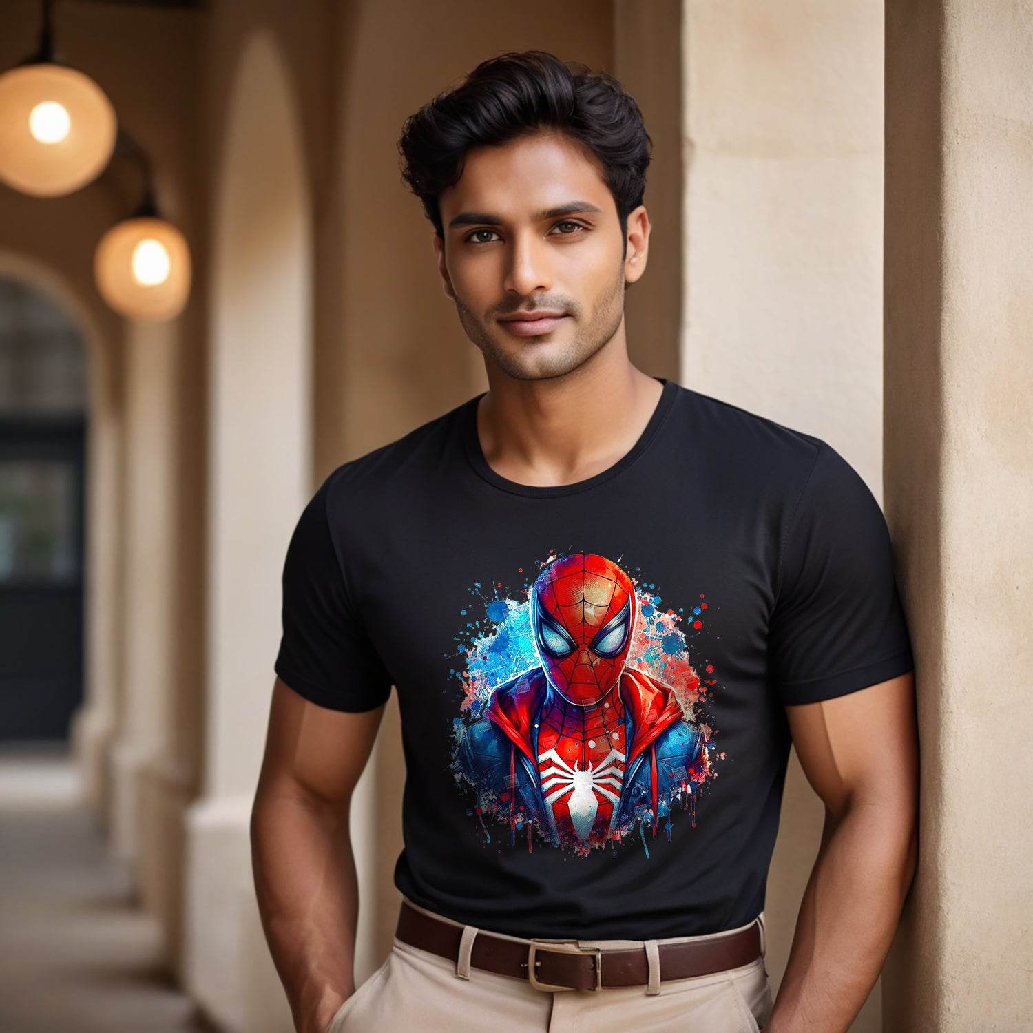 Spiderman Superheroes - Unisex Round Neck Regular Fit 100% Combed Cotton Half Sleeve T-Shirt - Mojilo Mart