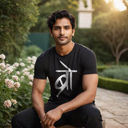 ब्रो Bro - Unisex Round Neck Regular Fit 100% Combed Cotton Half Sleeve T-Shirt - Mojilo Mart