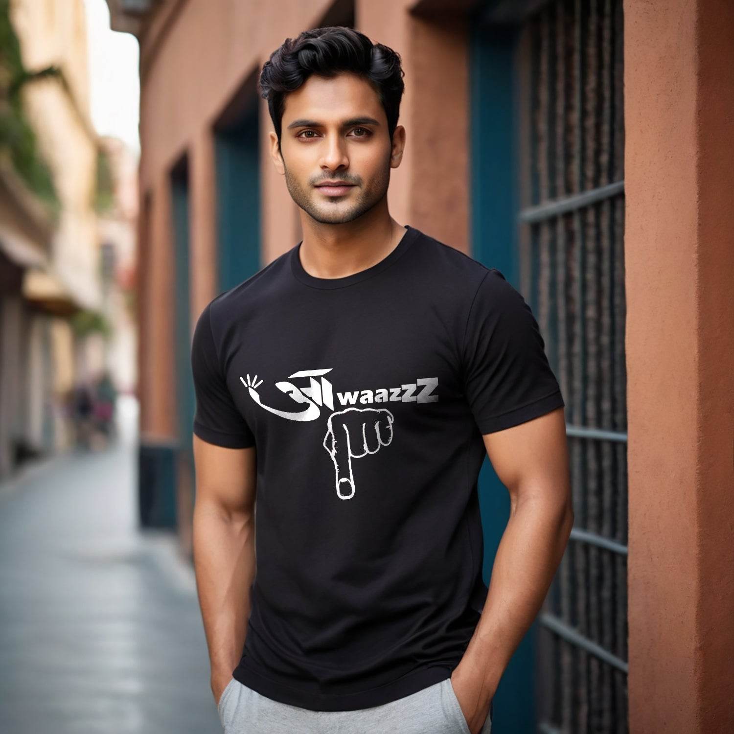 Aawaj Niche - Unisex Round Neck Regular Fit 100% Combed Cotton Half Sleeve T-Shirt - Mojilo Mart