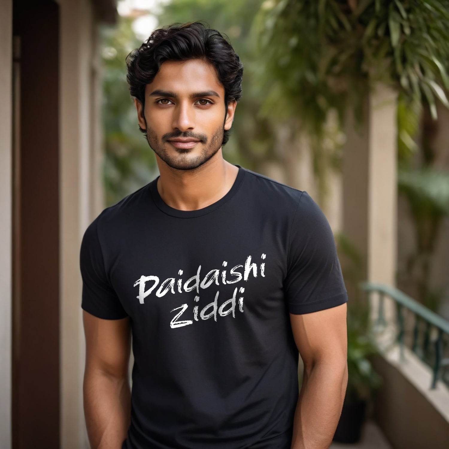 Paidaishi Ziddi - Unisex Round Neck Regular Fit 100% Combed Cotton Half Sleeve T-Shirt - Mojilo Mart