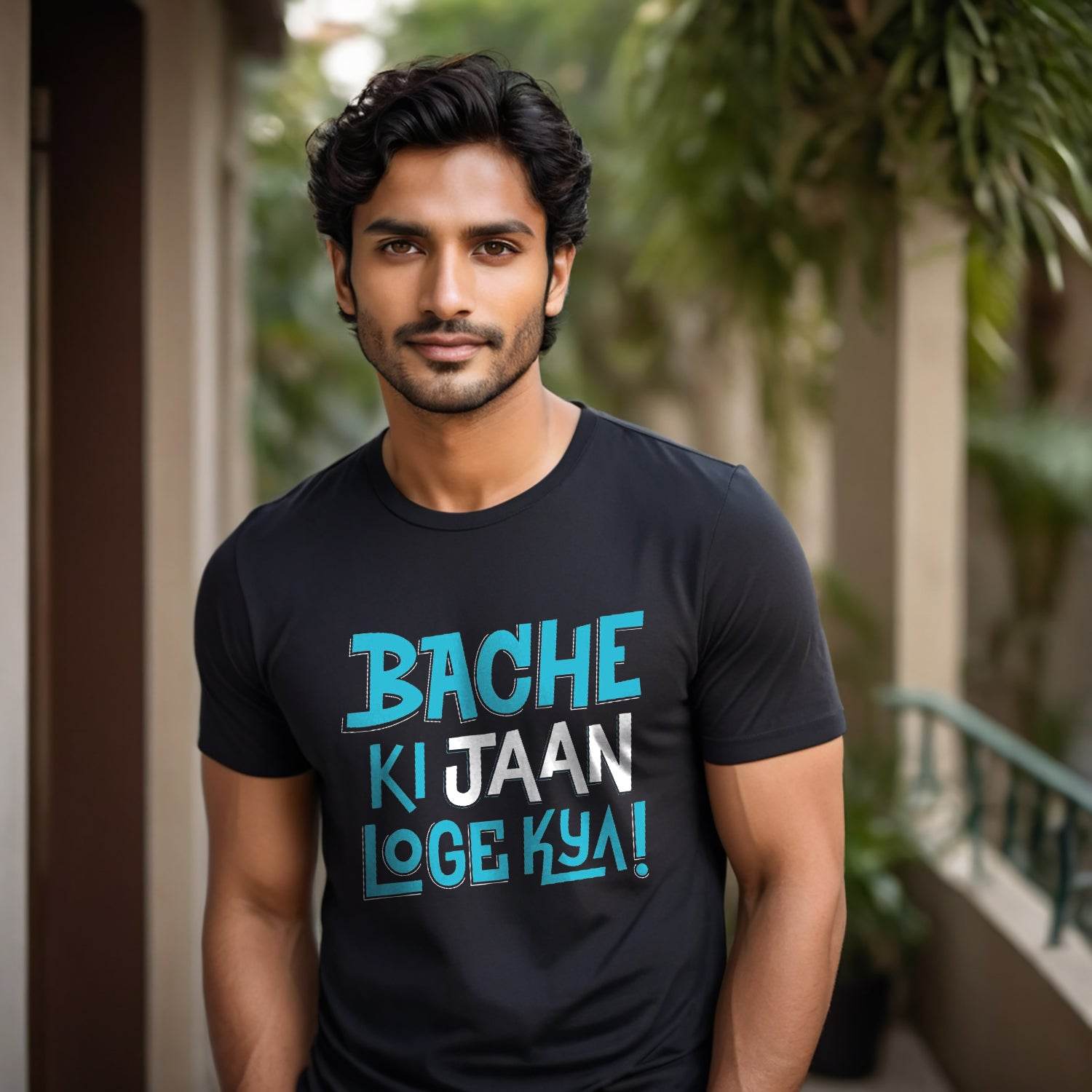 BACHE KI JAAN LOGE KYA - Unisex Round Neck Regular Fit 100% Combed Cotton Half Sleeve T-Shirt - Mojilo Mart