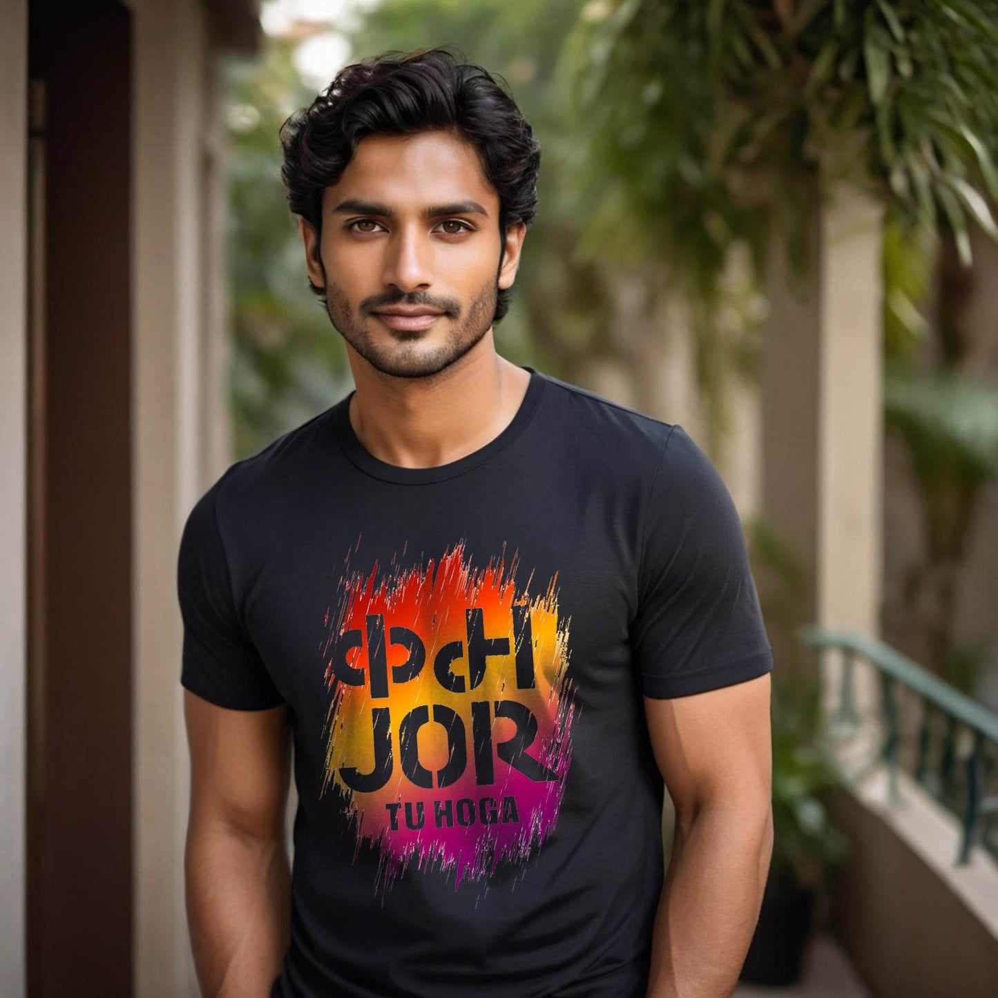KAM JOR TU HOGA - Unisex Round Neck Regular Fit 100% Combed Cotton Half Sleeve T-Shirt - Mojilo Mart