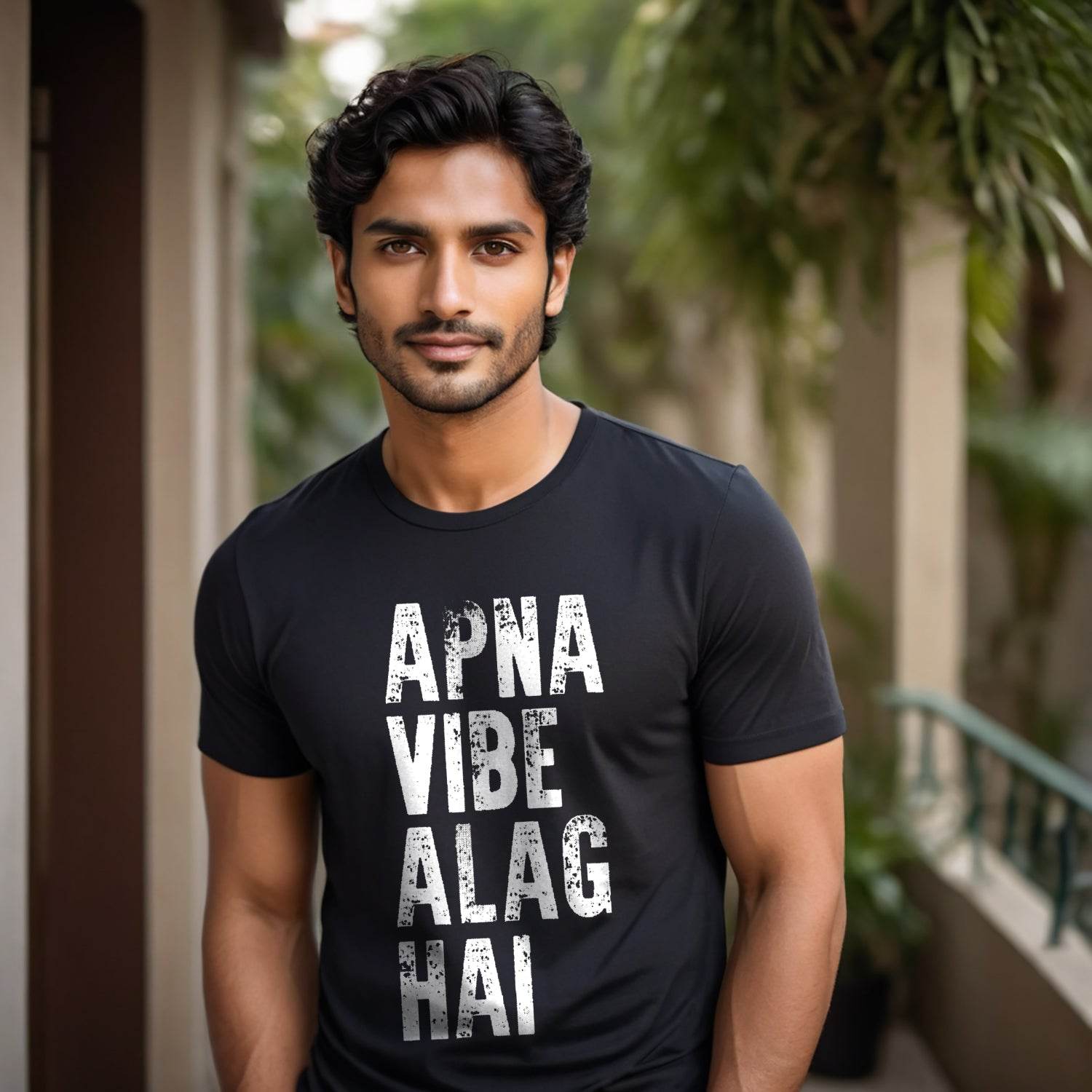 APNA VIBE ALAG HAI- Unisex Round Neck Regular Fit 100% Combed Cotton Half Sleeve T-Shirt - Mojilo Mart