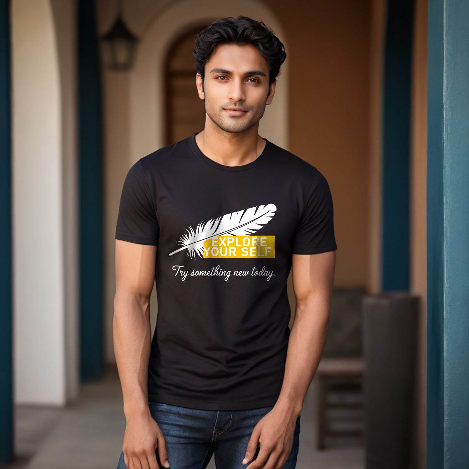 Explore Your Self - Unisex Round Neck Regular Fit 100% Combed Cotton Half Sleeve T-Shirt - Mojilo Mart
