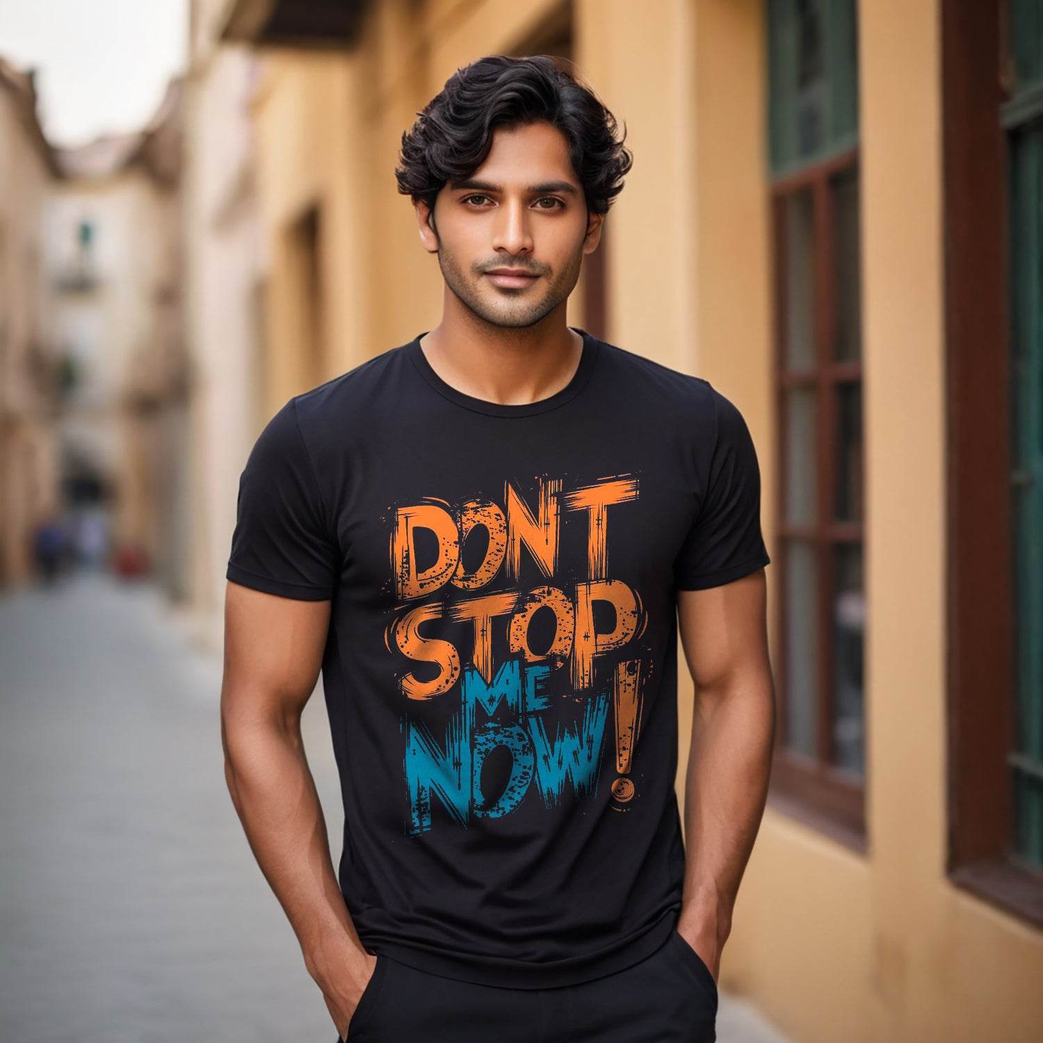 DONT STOP NOW - Unisex Round Neck Regular Fit 100% Combed Cotton Half Sleeve T-Shirt - Mojilo Mart