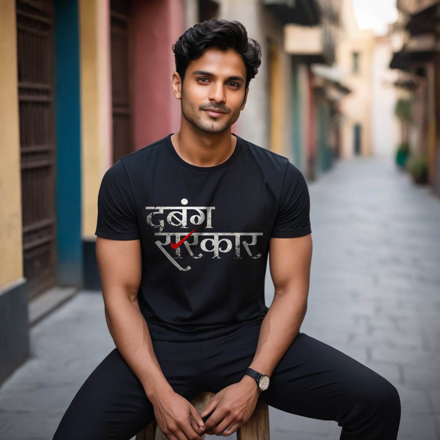 Dabang Sarkar - Unisex Round Neck Regular Fit 100% Combed Cotton Half Sleeve T-Shirt - Mojilo Mart
