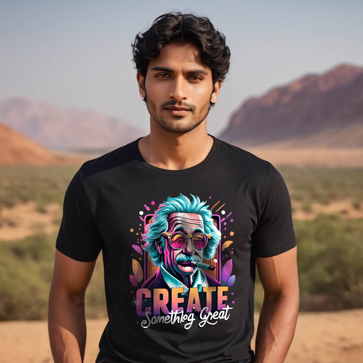 Create Something Great - Unisex Round Neck Regular Fit 100% Combed Cotton Half Sleeve T-Shirt - Mojilo Mart
