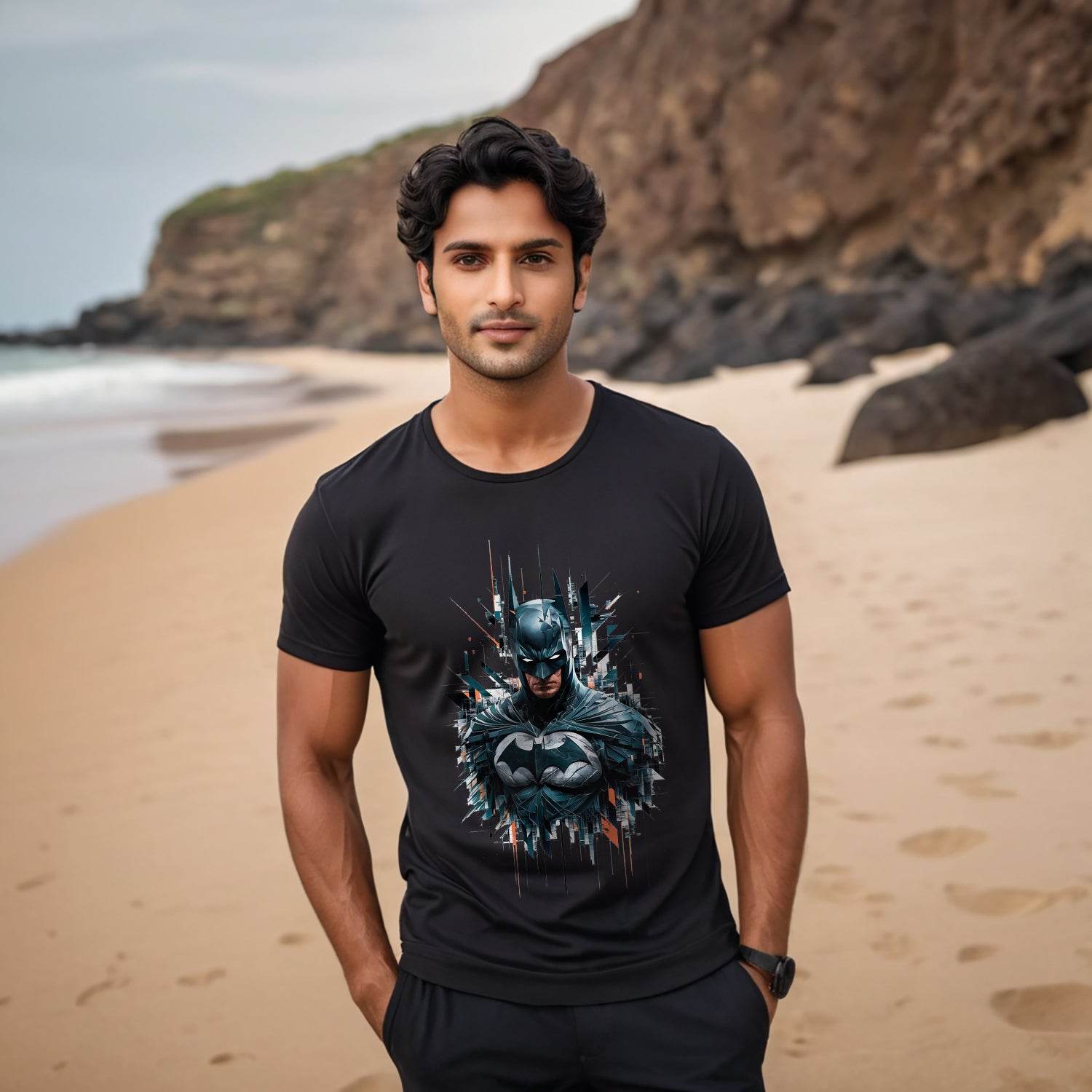 Dark Knight Batman - Unisex Round Neck Regular Fit 100% Combed Cotton Half Sleeve T-Shirt - Mojilo Mart
