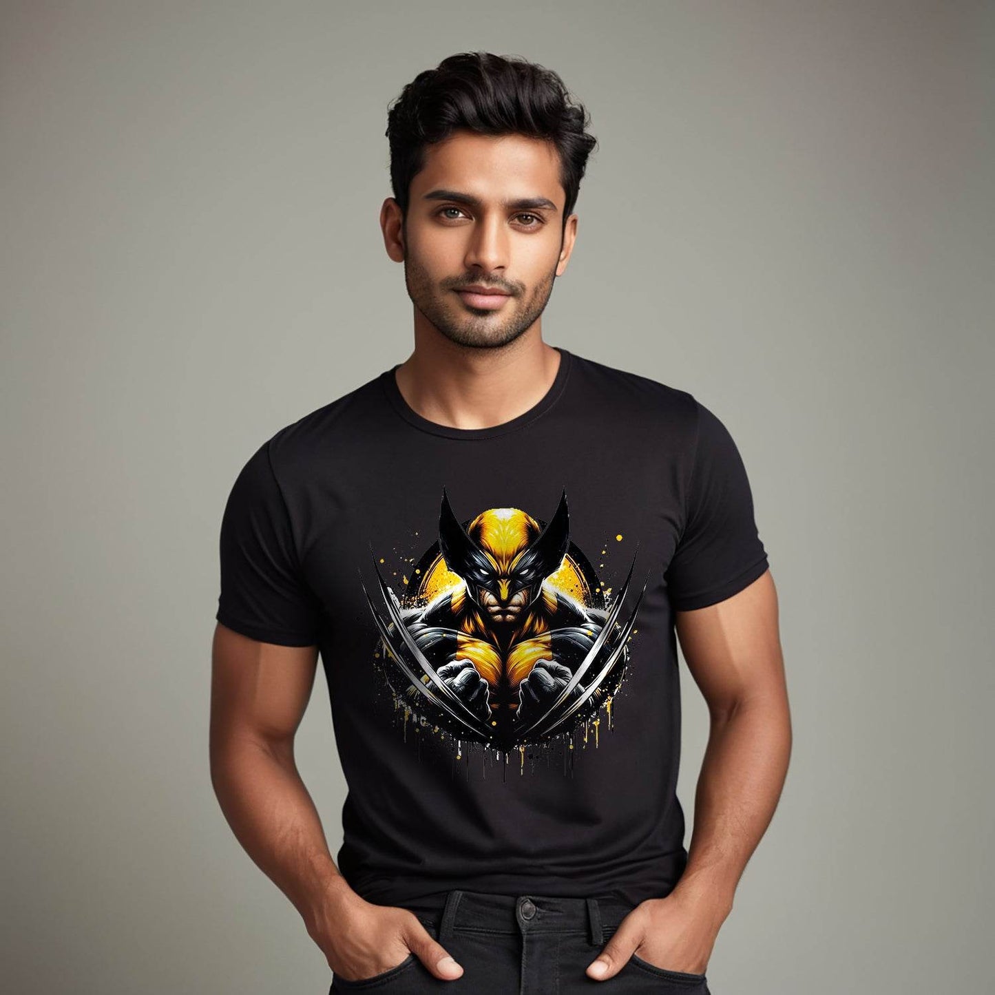 Xmen Wolverine Superheroes - Unisex Round Neck Regular Fit 100% Combed Cotton Half Sleeve T-Shirt - Mojilo Mart