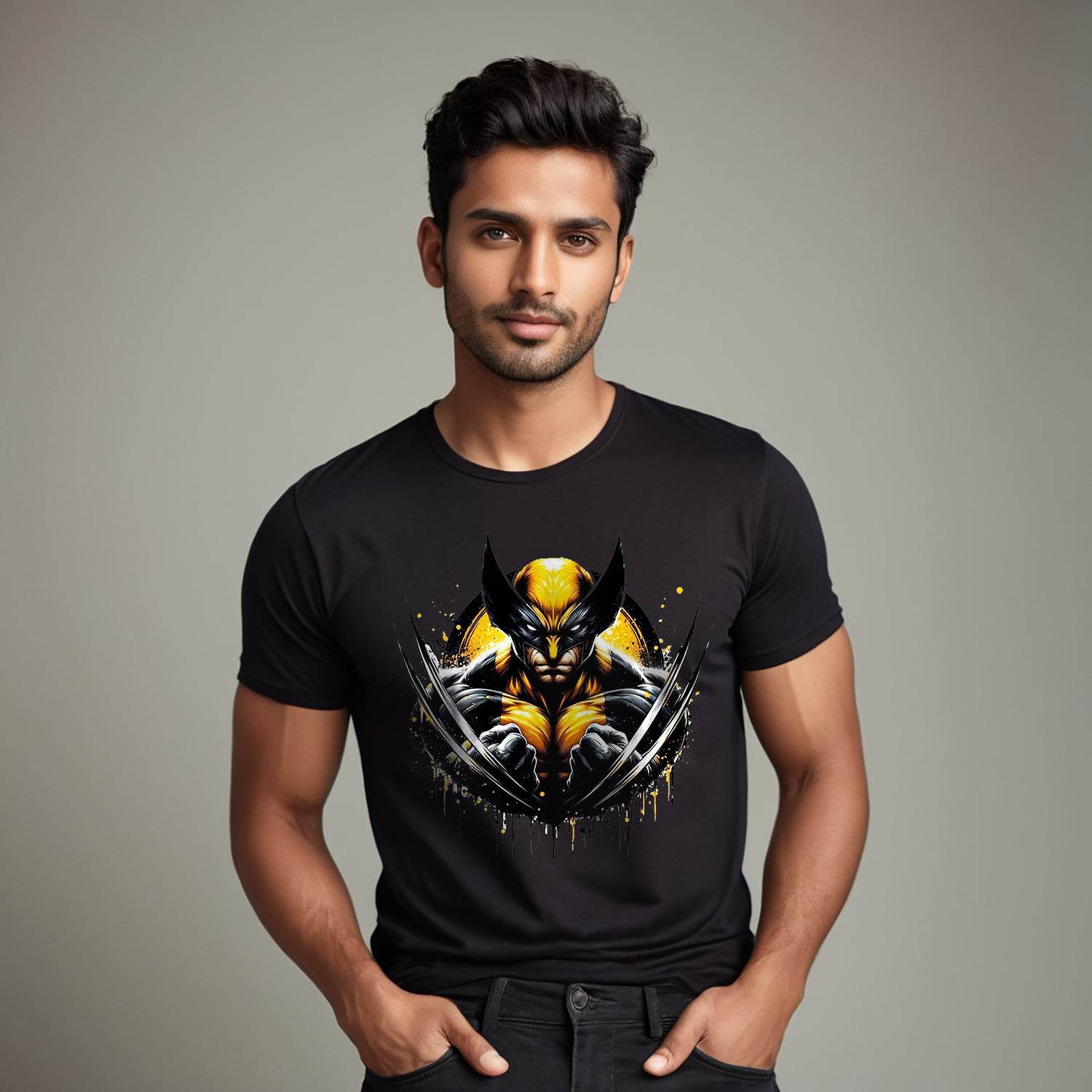 Xmen Wolverine Superheroes - Unisex Round Neck Regular Fit 100% Combed Cotton Half Sleeve T-Shirt - Mojilo Mart