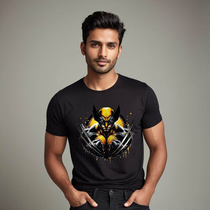 Xmen Wolverine Superheroes - Unisex Round Neck Regular Fit 100% Combed Cotton Half Sleeve T-Shirt - Mojilo Mart
