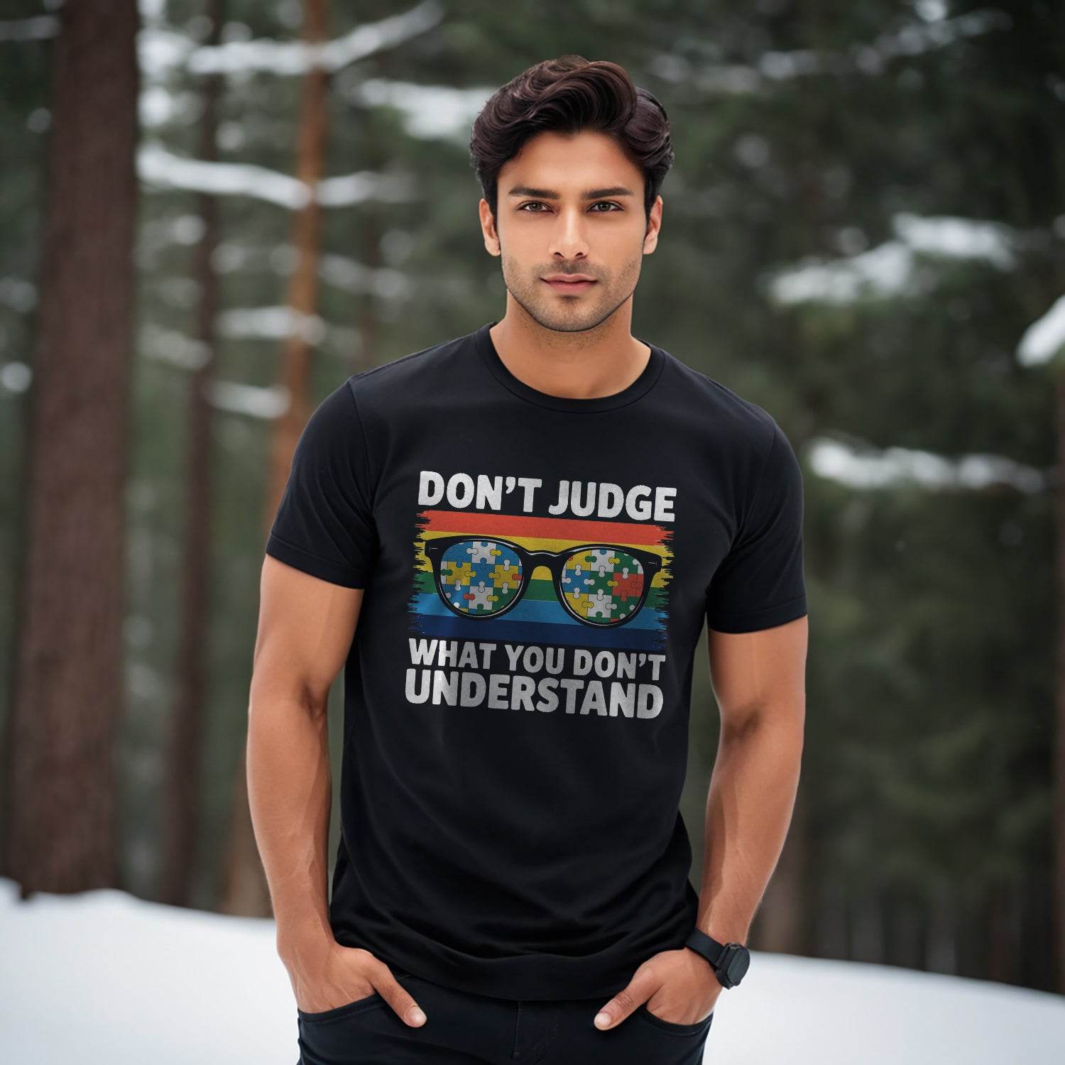 DON'T JUDGE WHAT YOU DON'T UNDERSTAND - Unisex Round Neck Regular Fit 100% Combed Cotton Half Sleeve T-Shirt - Mojilo Mart