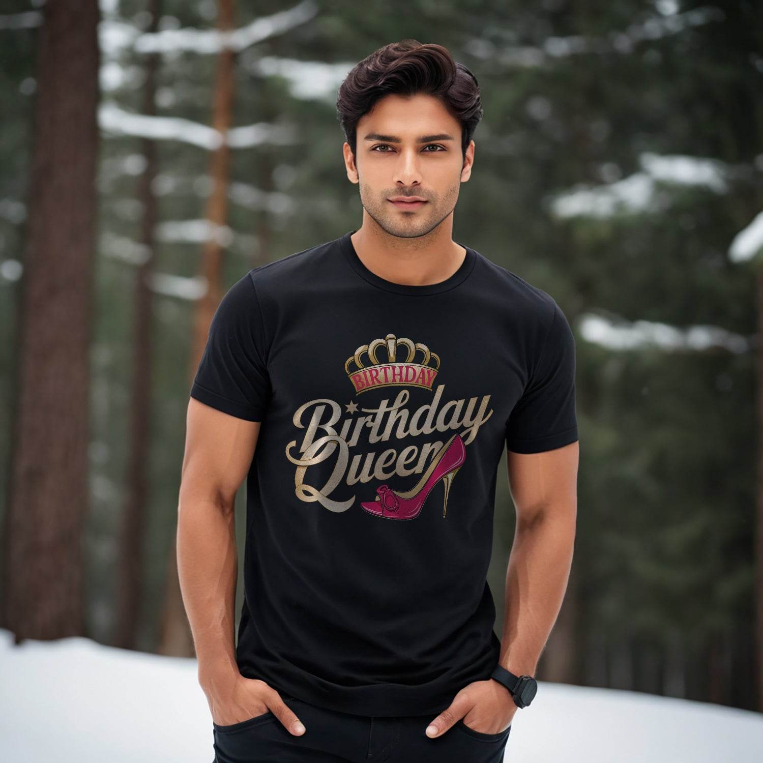 Birthday Queen - Unisex Round Neck Regular Fit 100% Combed Cotton Half Sleeve T-Shirt - Mojilo Mart