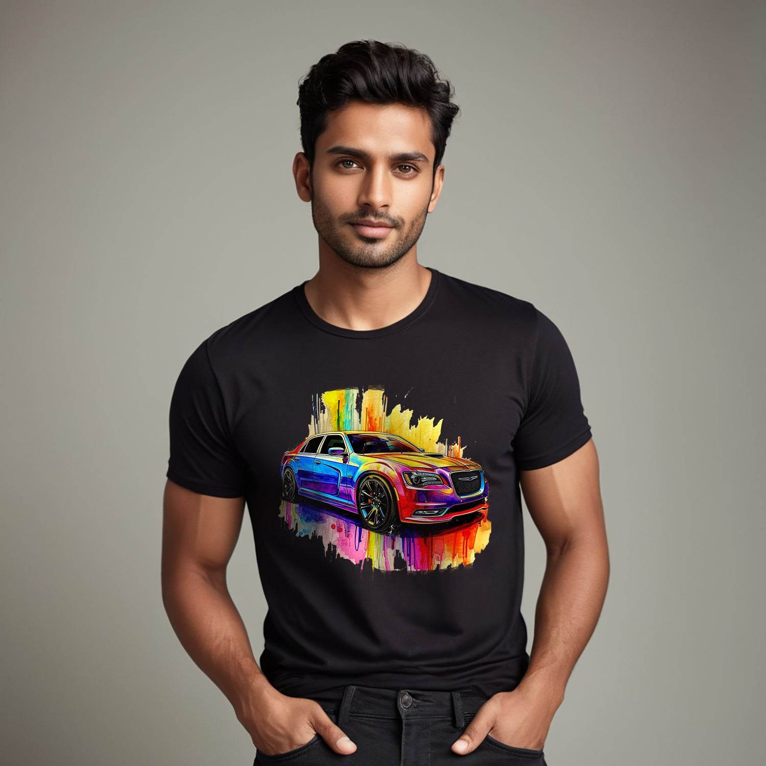 Chrysler 300S Vehicle Car - Unisex Round Neck Regular Fit 100% Combed Cotton Half Sleeve T-Shirt - Mojilo Mart