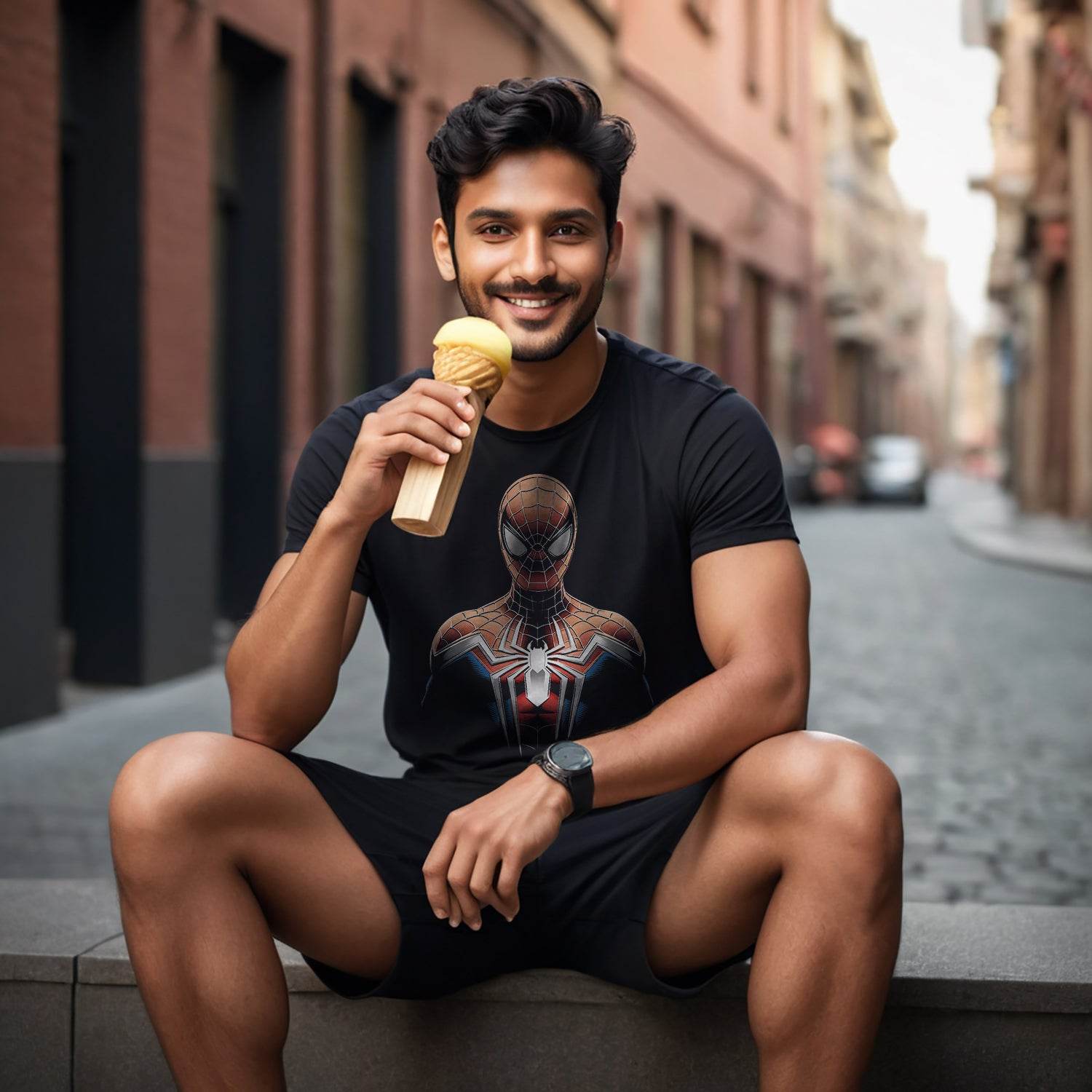 Marvel's Spider-Man - Unisex Round Neck Regular Fit 100% Combed Cotton Half Sleeve T-Shirt - Mojilo Mart