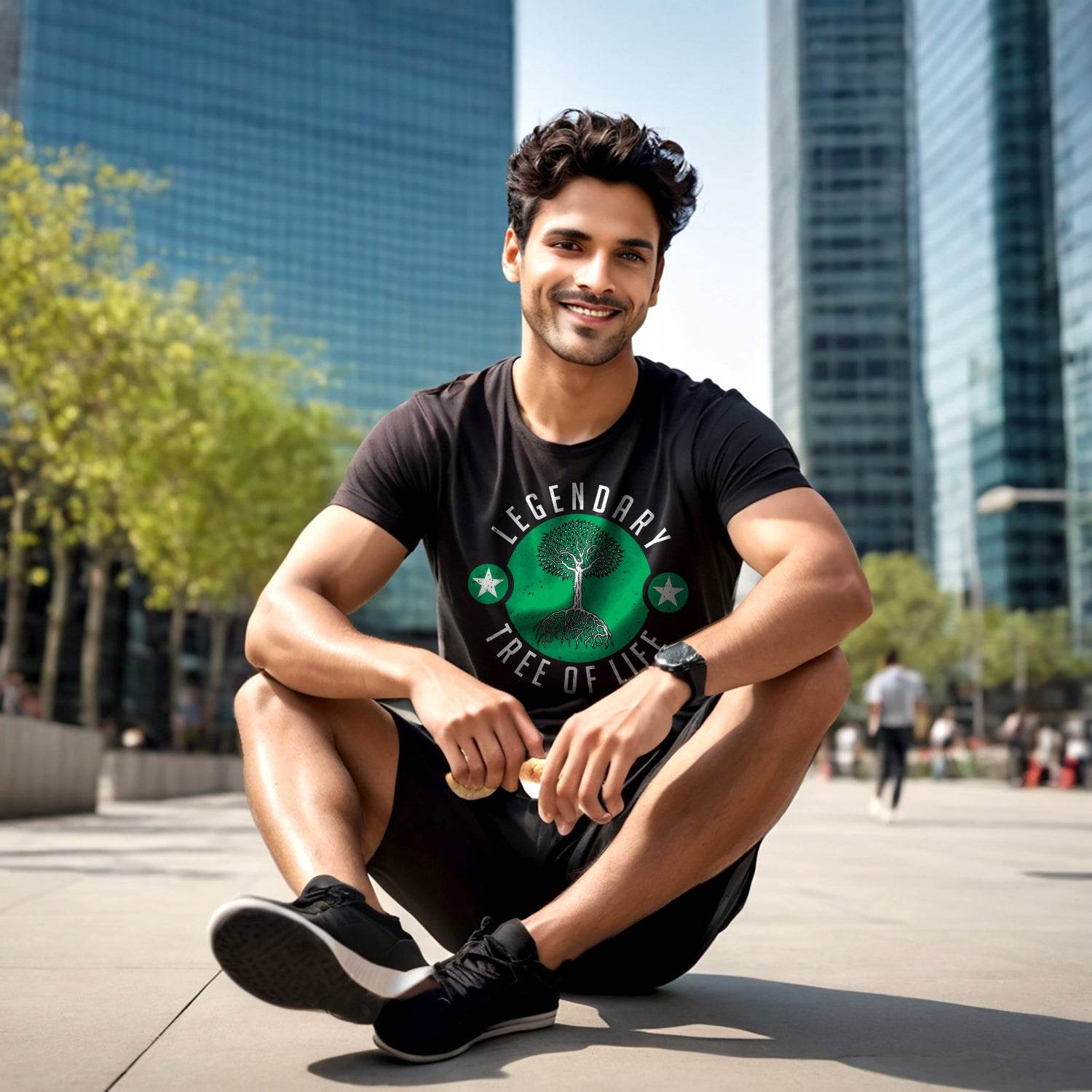 LEGENDARY TREE OF LIFE - Unisex Round Neck Regular Fit 100% Combed Cotton Half Sleeve T-Shirt - Mojilo Mart