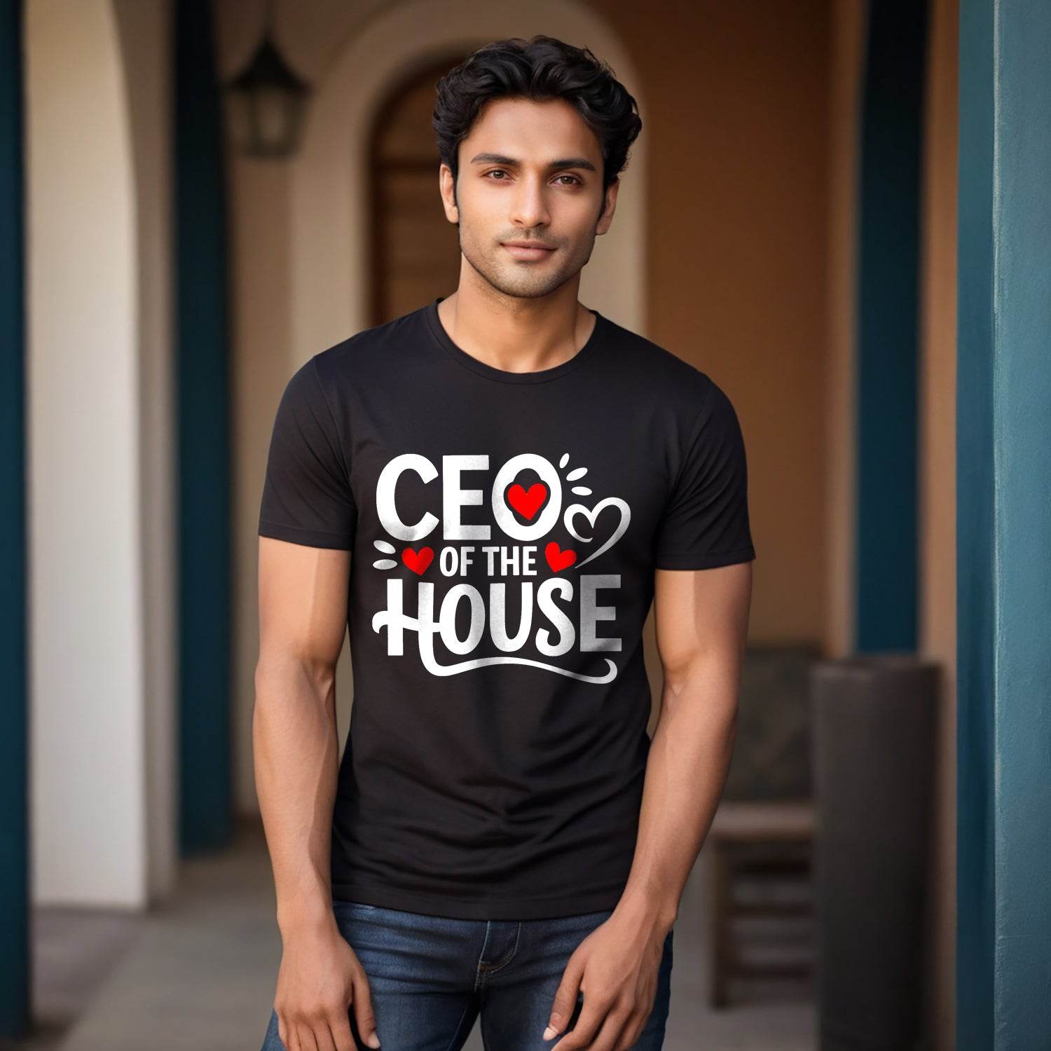CEO Of The House - Women Round Neck Regular Fit 100% Combed Cotton Half Sleeve T-Shirt - Mojilo Mart