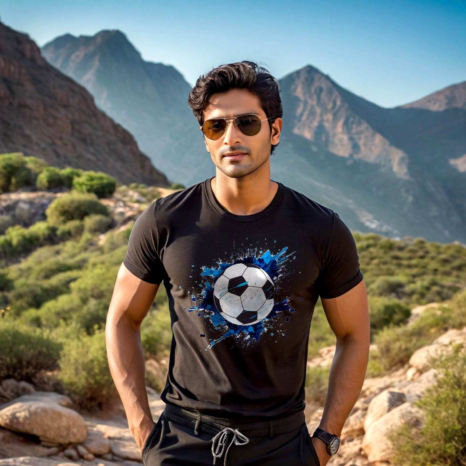 Soccer Ball Is A Sport Equipment - Unisex Round Neck Regular Fit 100% Combed Cotton Half Sleeve T-Shirt - Mojilo Mart