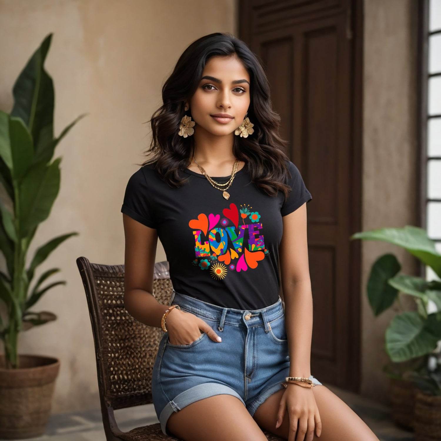 Love TShirt Perfect - Unisex Round Neck Regular Fit 100% Combed Cotton Half Sleeve T-Shirt - Mojilo Mart
