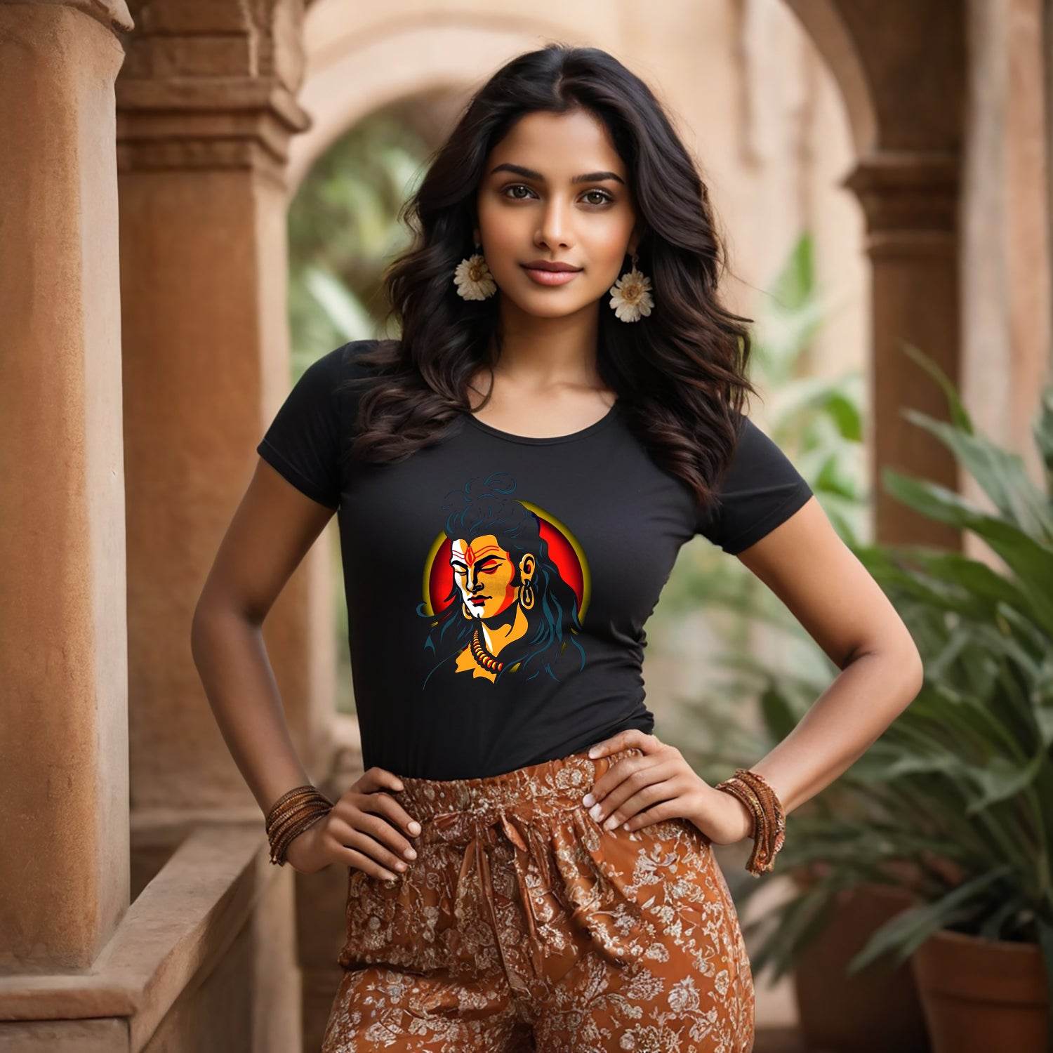 Adiyogi Shiva Mahadev Hindu God - Unisex Round Neck Regular Fit 100% Combed Cotton Half Sleeve T-Shirt - Mojilo Mart