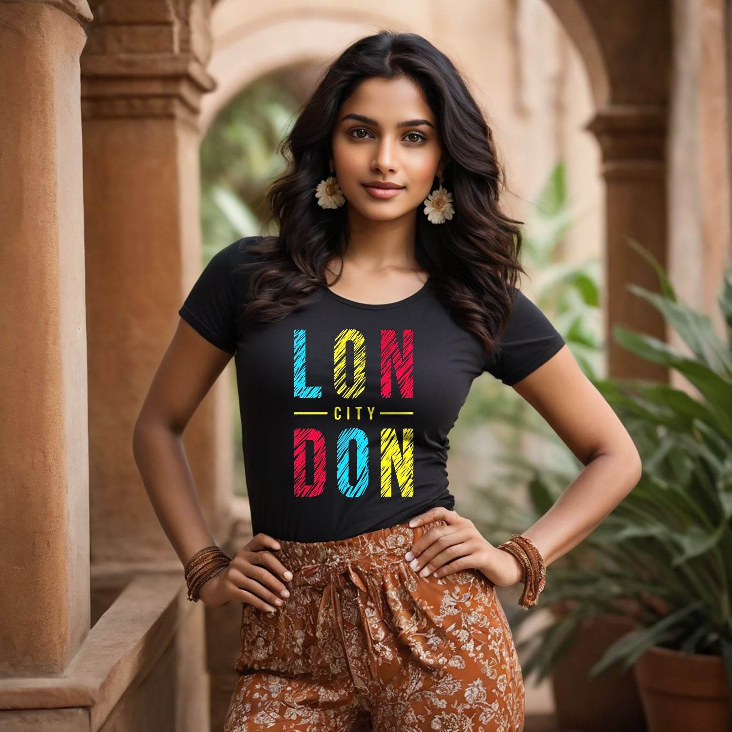 Lon City Don - Unisex Round Neck Regular Fit 100% Combed Cotton Half Sleeve T-Shirt - Mojilo Mart