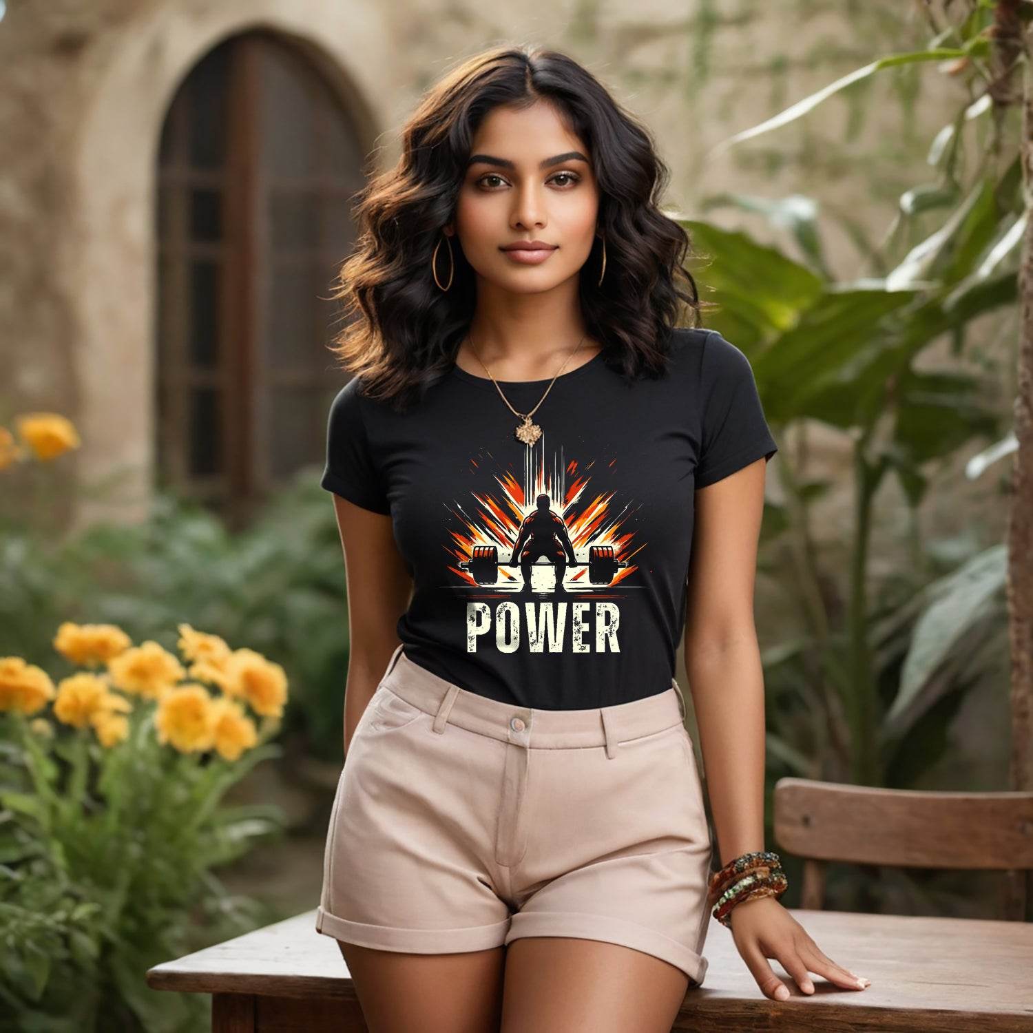 Fitness workout Power - Unisex Round Neck Regular Fit 100% Combed Cotton Half Sleeve T-Shirt - Mojilo Mart