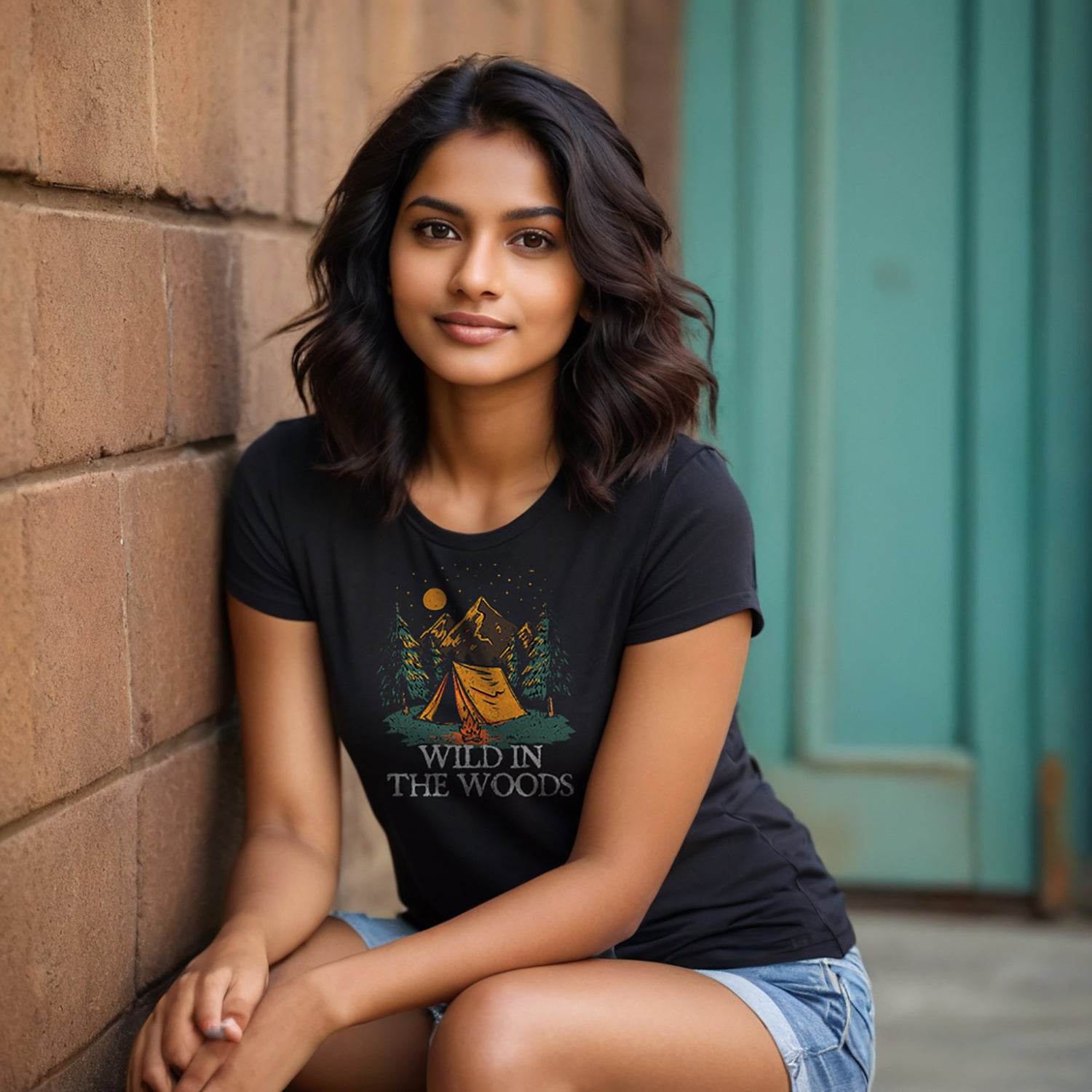 Wild In The Woods - Unisex Round Neck Regular Fit 100% Combed Cotton Half Sleeve T-Shirt - Mojilo Mart