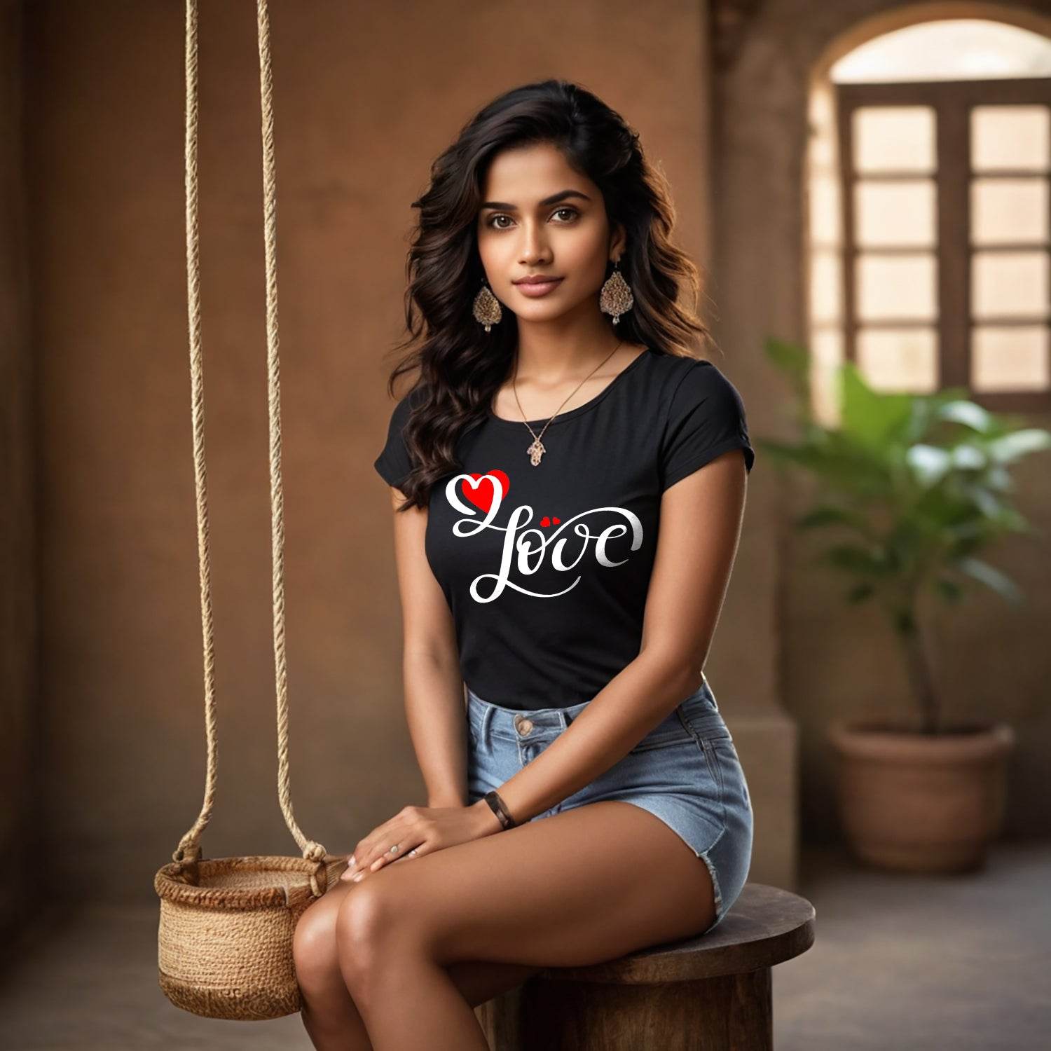 Love Encouraging Tee - Unisex Round Neck Regular Fit 100% Combed Cotton Half Sleeve T-Shirt - Mojilo Mart