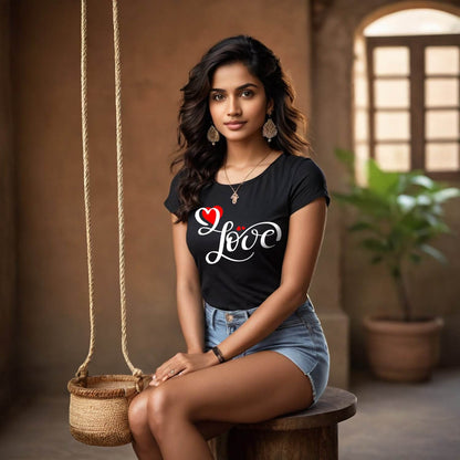 Love Encouraging Tee - Unisex Round Neck Regular Fit 100% Combed Cotton Half Sleeve T-Shirt - Mojilo Mart