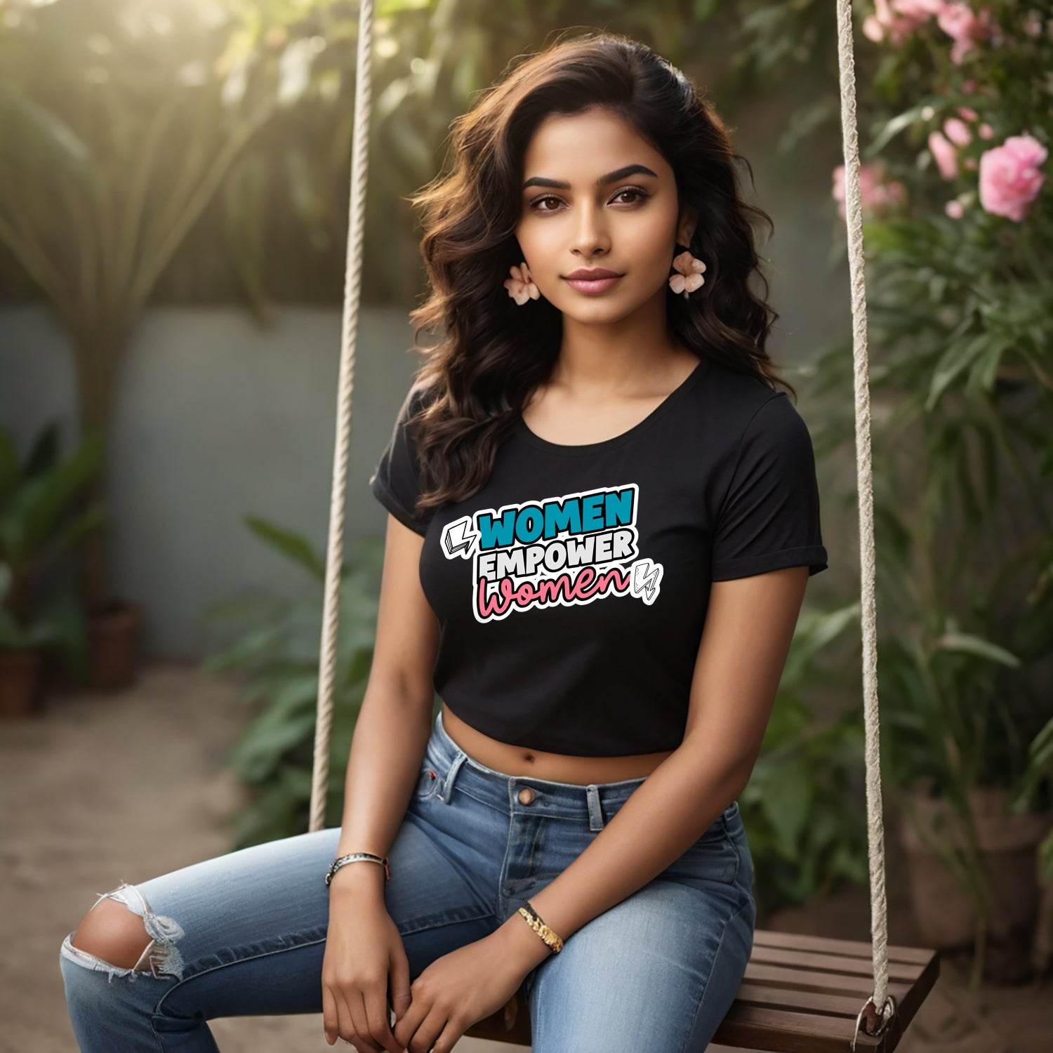 Women Empower Women - Unisex Round Neck Regular Fit 100% Combed Cotton Half Sleeve T-Shirt - Mojilo Mart