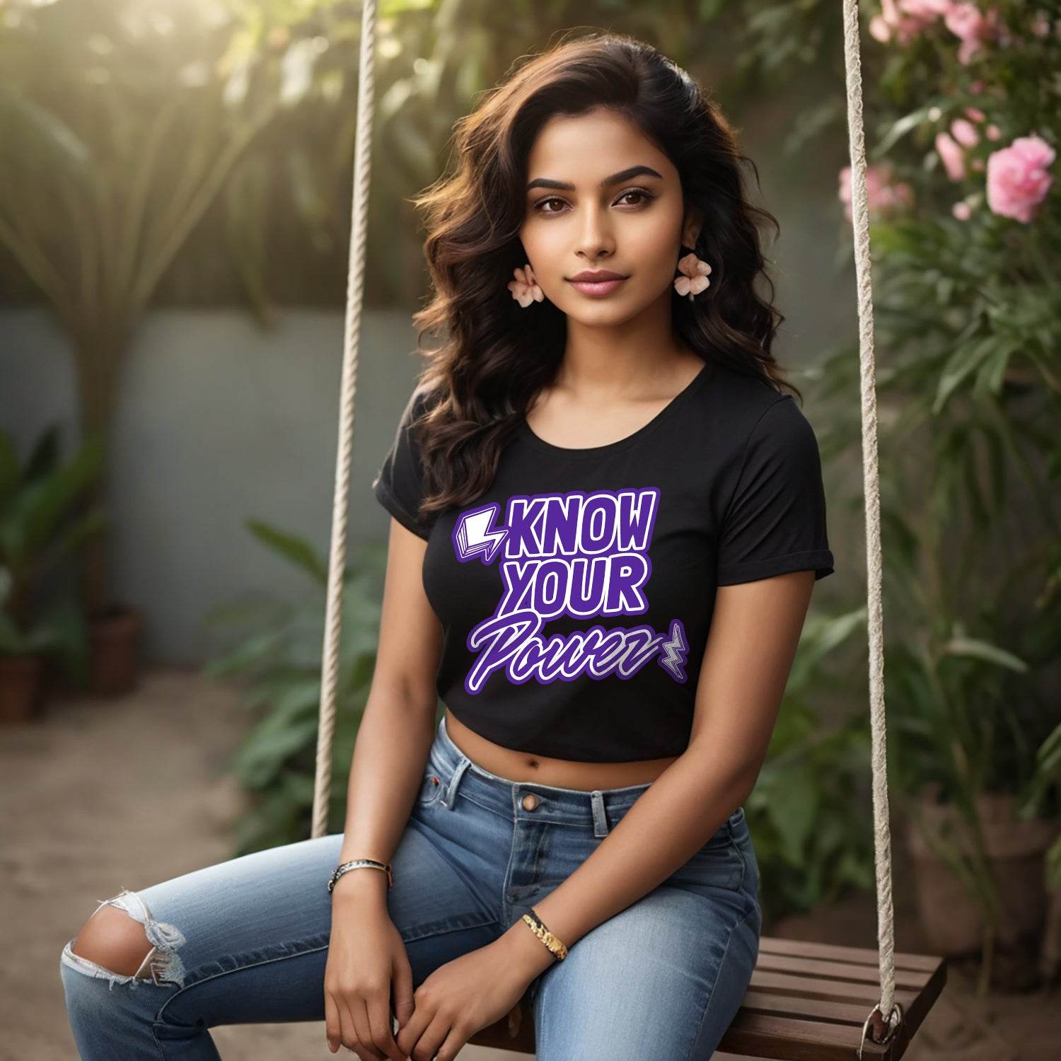 know your power - Unisex Round Neck Regular Fit 100% Combed Cotton Half Sleeve T-Shirt - Mojilo Mart