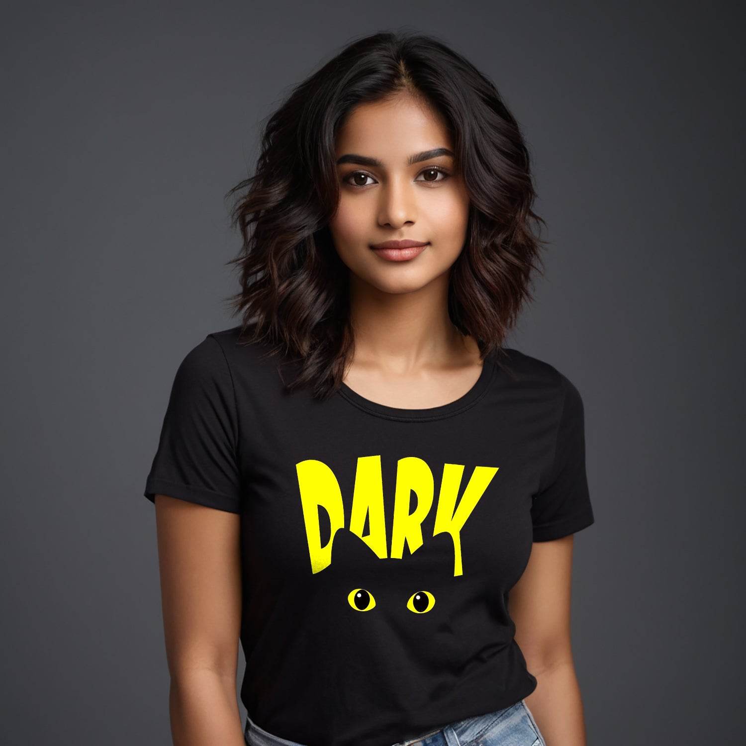 DARK - Unisex Round Neck Regular Fit 100% Combed Cotton Half Sleeve T-Shirt - Mojilo Mart
