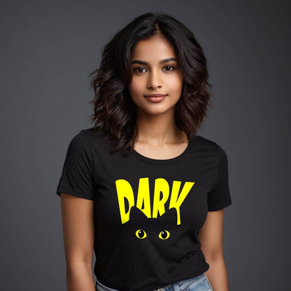 DARK - Unisex Round Neck Regular Fit 100% Combed Cotton Half Sleeve T-Shirt - Mojilo Mart