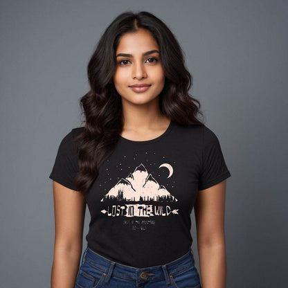 LOST IN THE WILD - Unisex Round Neck Regular Fit 100% Combed Cotton Half Sleeve T-Shirt - Mojilo Mart