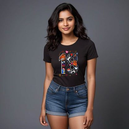 18 Years Of Being Awesome - Unisex Round Neck Regular Fit 100% Combed Cotton Half Sleeve T-Shirt - Mojilo Mart