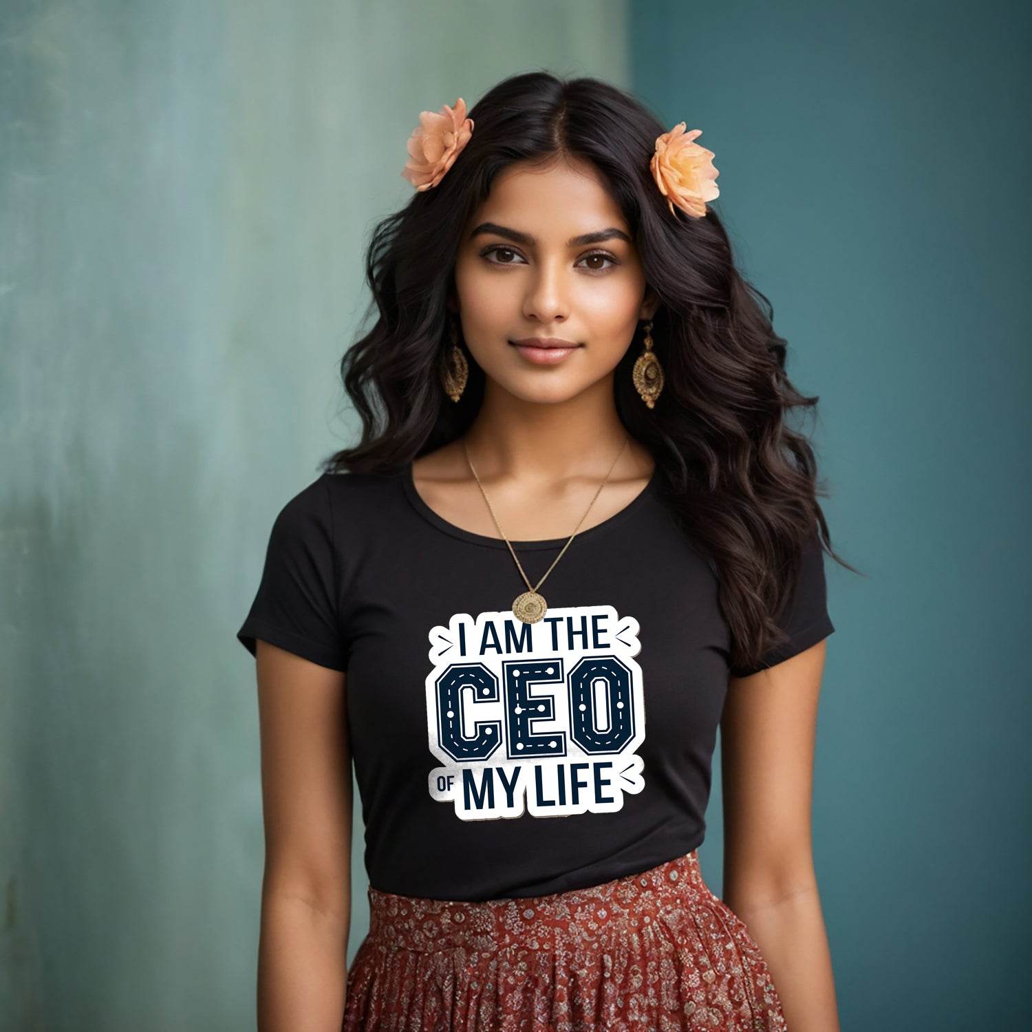 I AM THE CEO OF MY LIFE - Unisex Round Neck Regular Fit 100% Combed Cotton Half Sleeve T-Shirt - Mojilo Mart