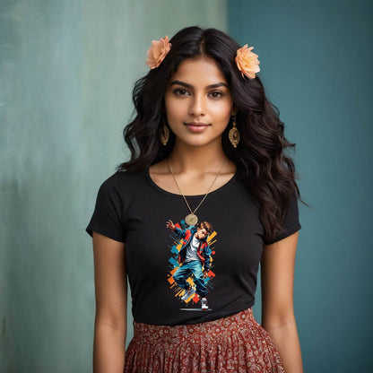 Dance With Splash - Unisex Round Neck Regular Fit 100% Combed Cotton Half Sleeve T-Shirt - Mojilo Mart