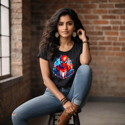 Spiderman Superheroes - Unisex Round Neck Regular Fit 100% Combed Cotton Half Sleeve T-Shirt - Mojilo Mart