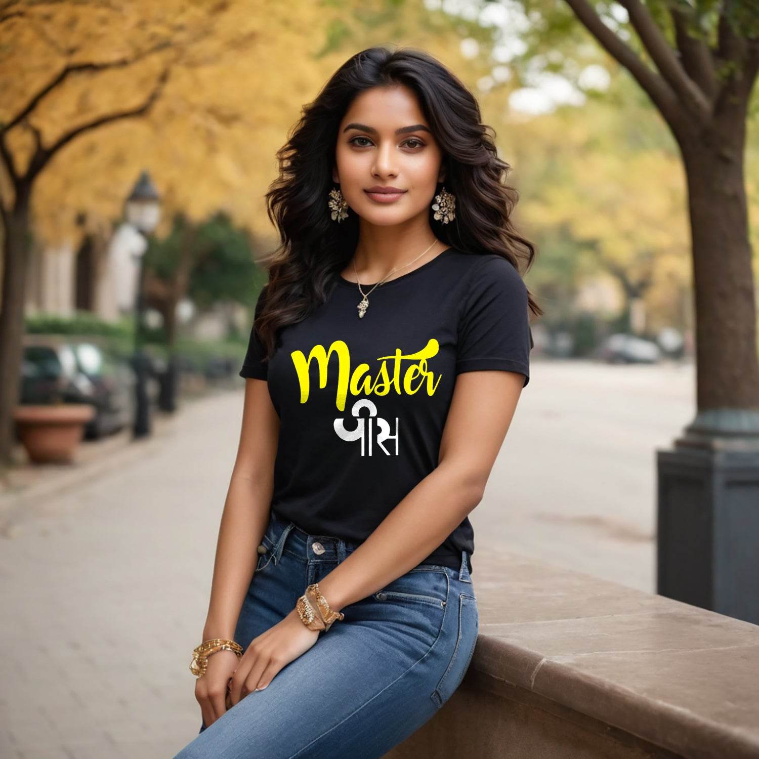 MASTER PIECE - Unisex Round Neck Regular Fit 100% Combed Cotton Half Sleeve T-Shirt - Mojilo Mart