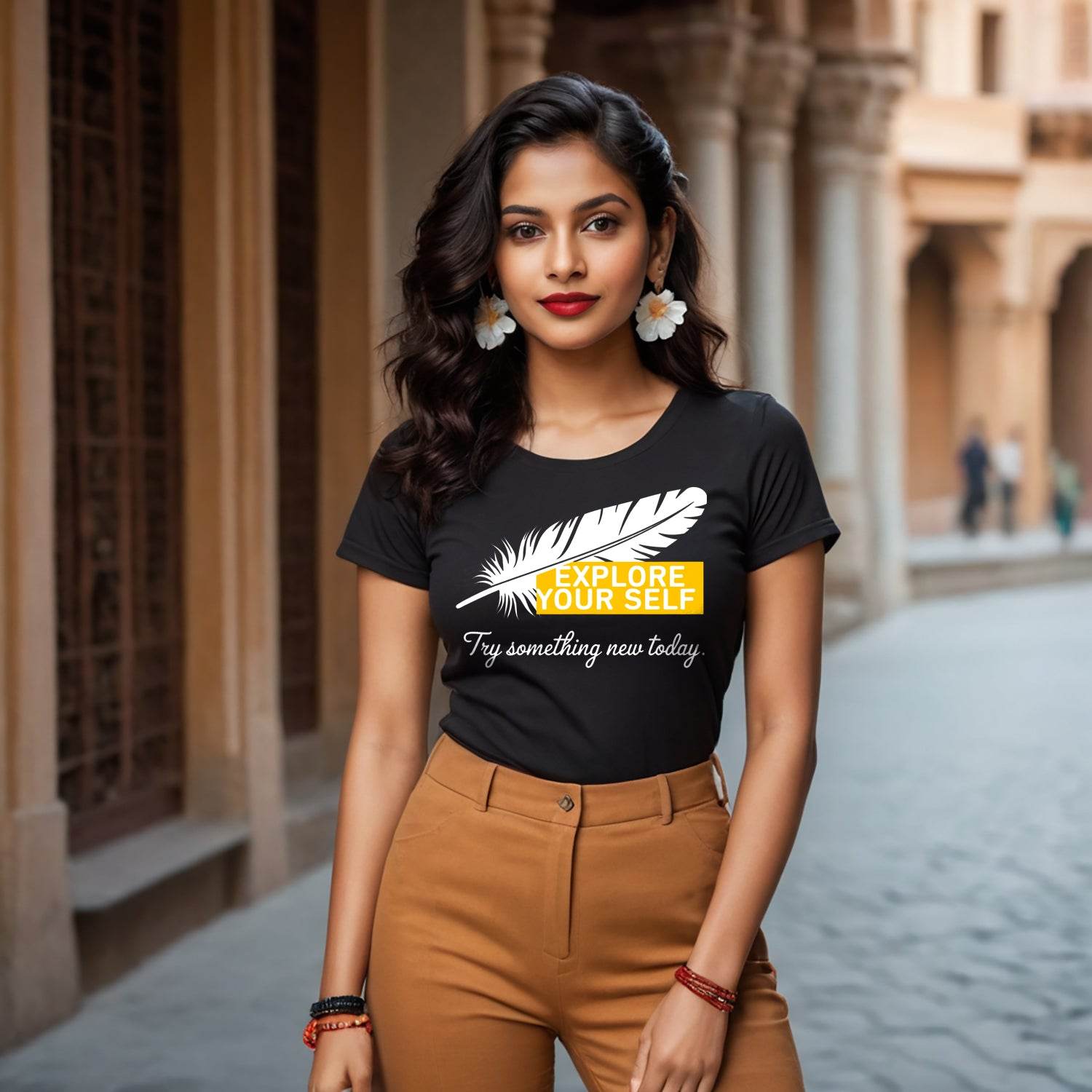 Explore Your Self - Unisex Round Neck Regular Fit 100% Combed Cotton Half Sleeve T-Shirt - Mojilo Mart
