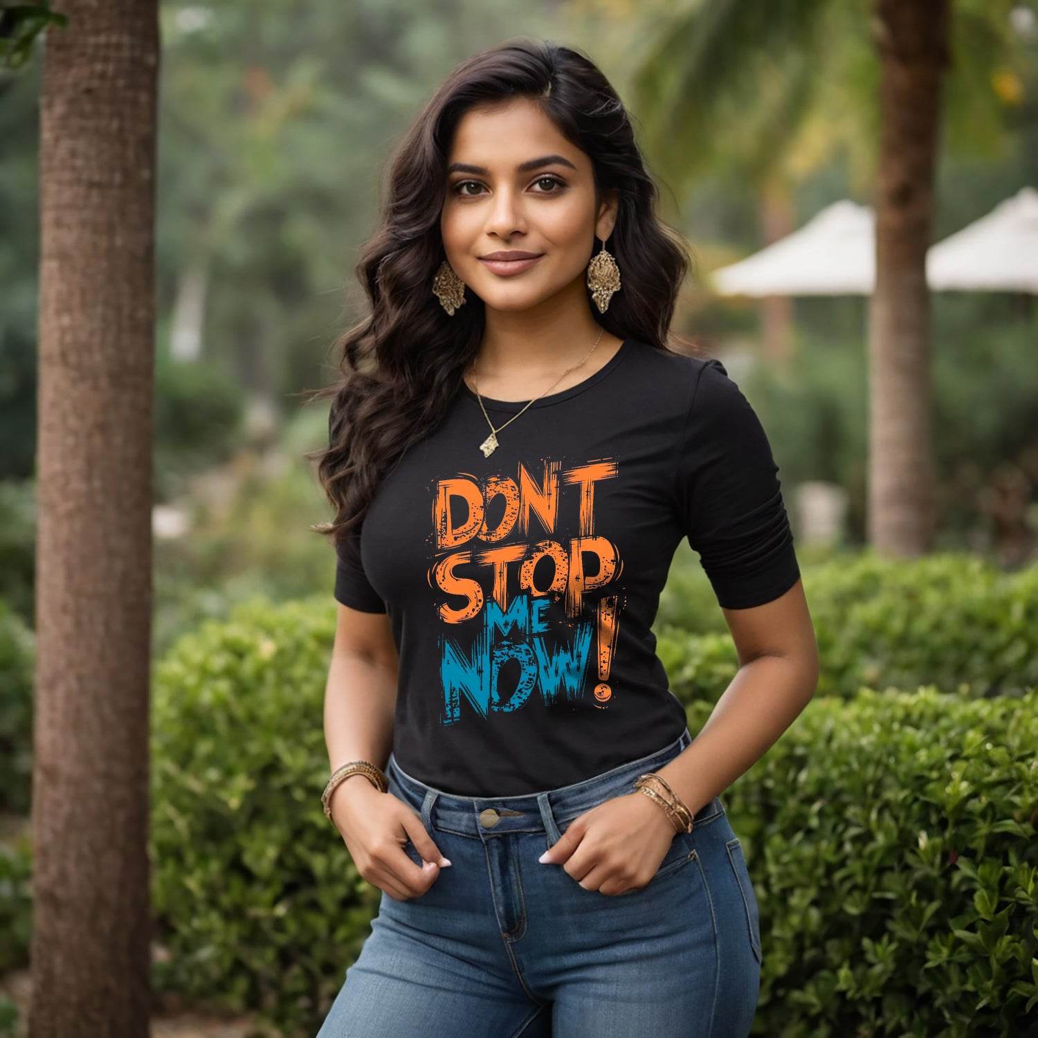 DONT STOP NOW - Unisex Round Neck Regular Fit 100% Combed Cotton Half Sleeve T-Shirt - Mojilo Mart