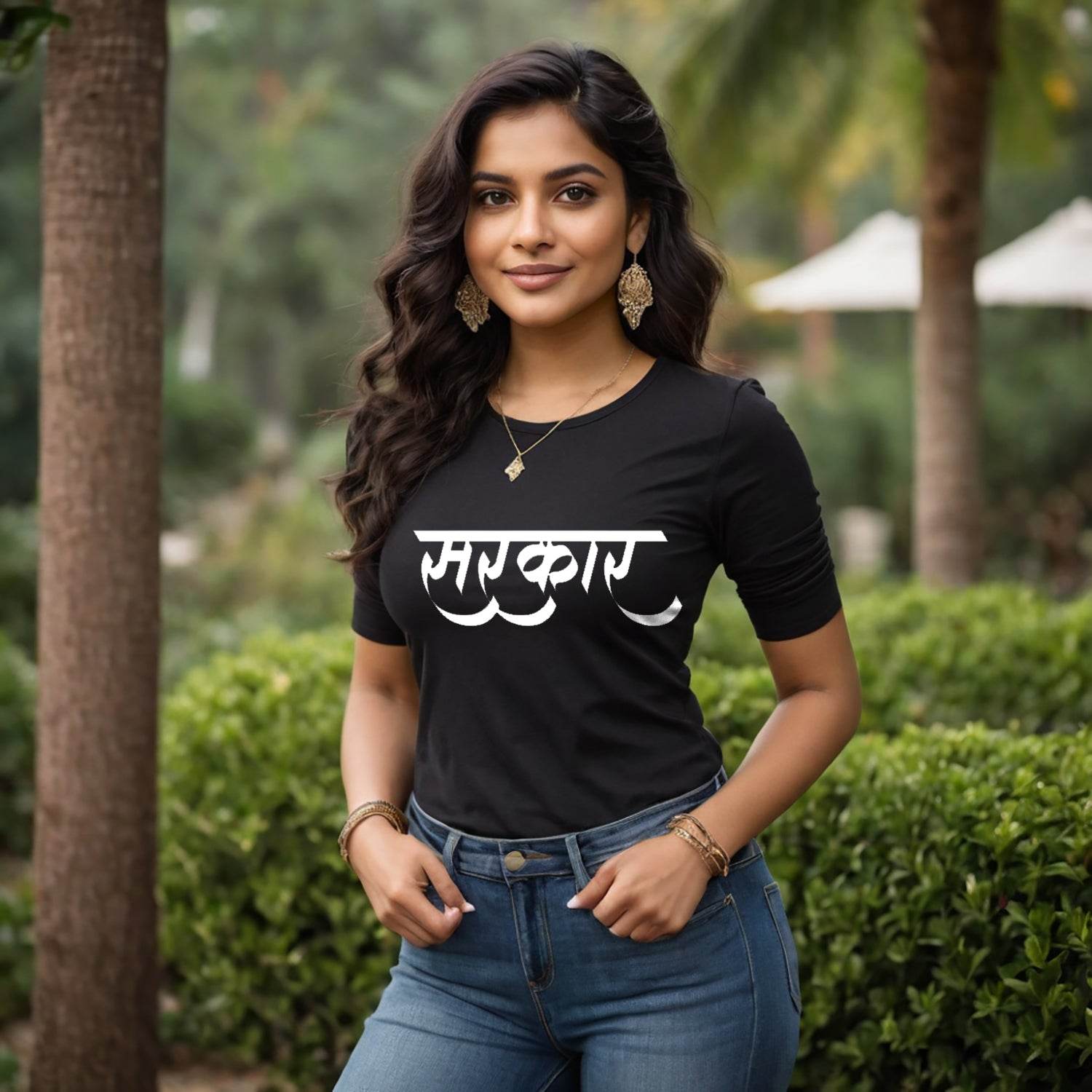 Sarkar - Unisex Round Neck Regular Fit 100% Combed Cotton Half Sleeve T-Shirt - Mojilo Mart